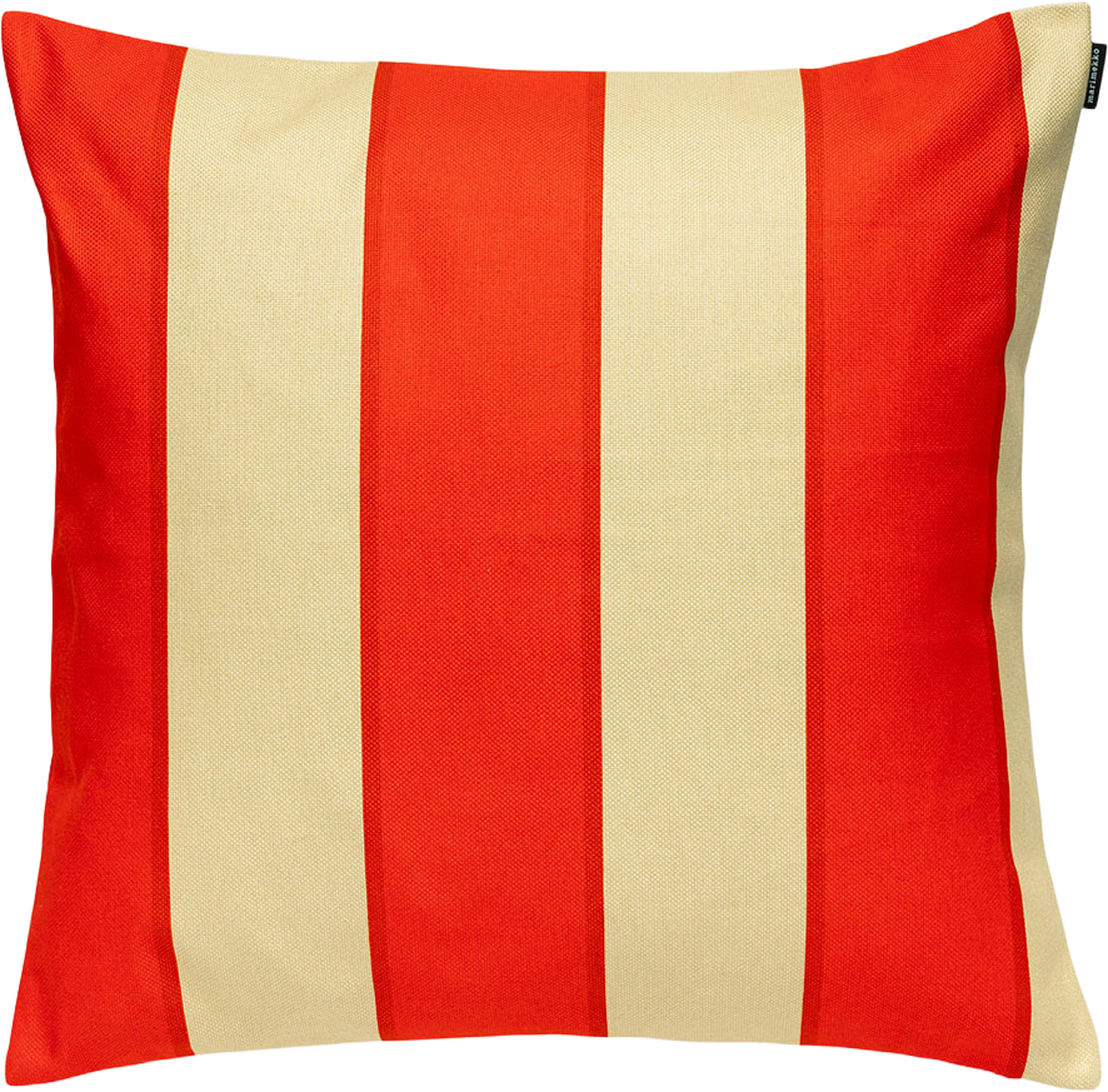 Galleria Cushion Cover 50x50, från Marimekko, i färgen Orange Red, Sand. Klicka för att öppna bilden i stort format