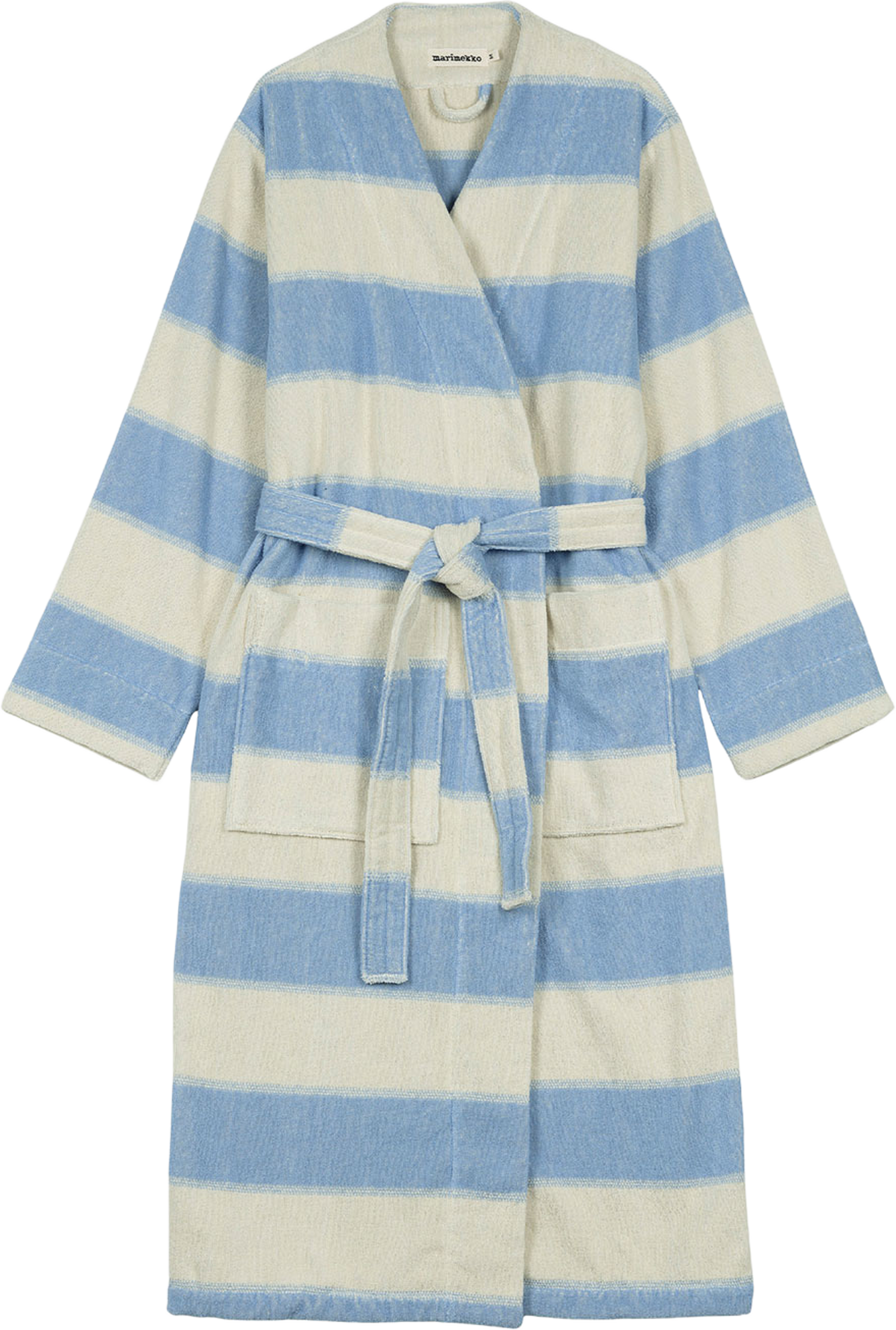 Galleria Bath Robe, från Marimekko, i färgen Lt.blue, Melon. Klicka för att öppna bilden i stort format