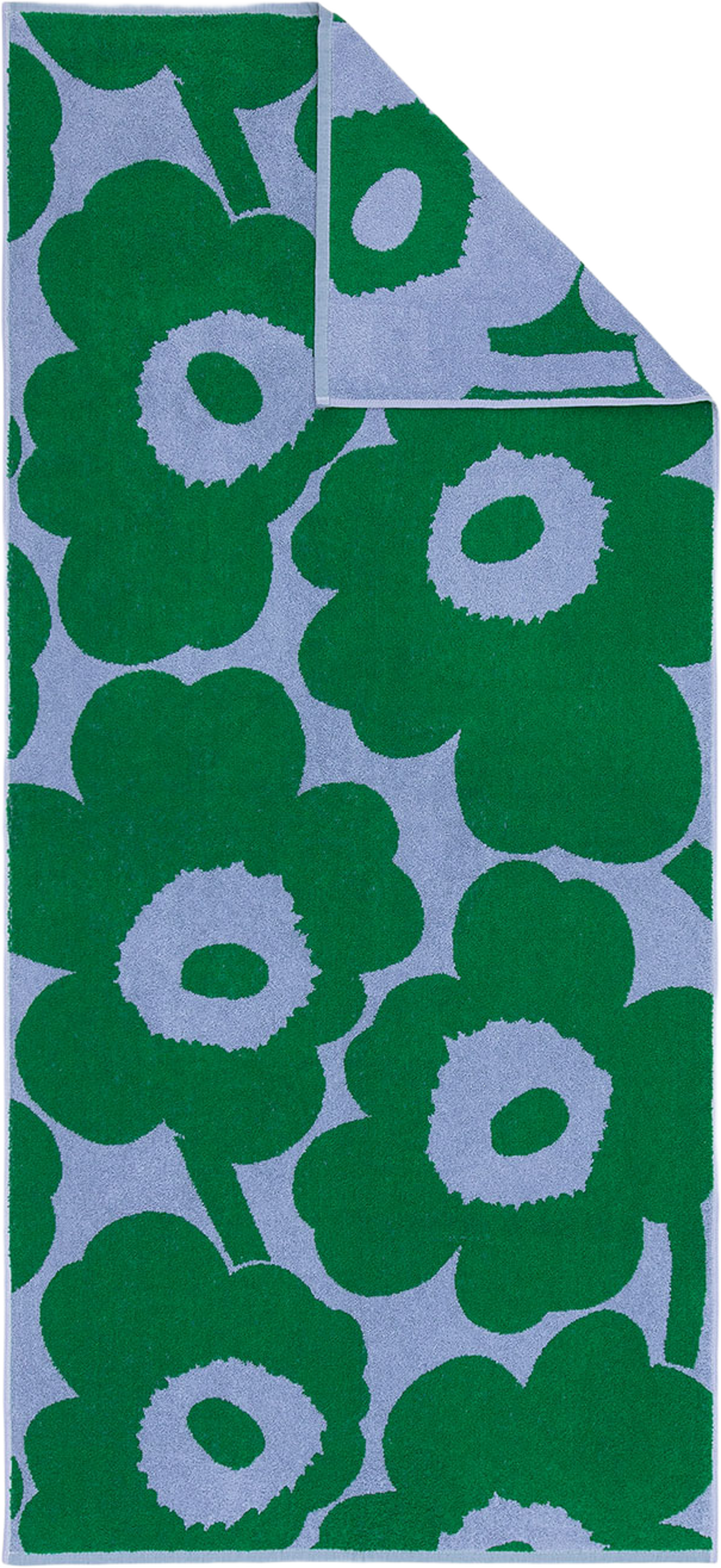 Unikko Bath Towel 70x150cm, från Marimekko, i färgen Lt.blue, Green. Klicka för att öppna bilden i stort format