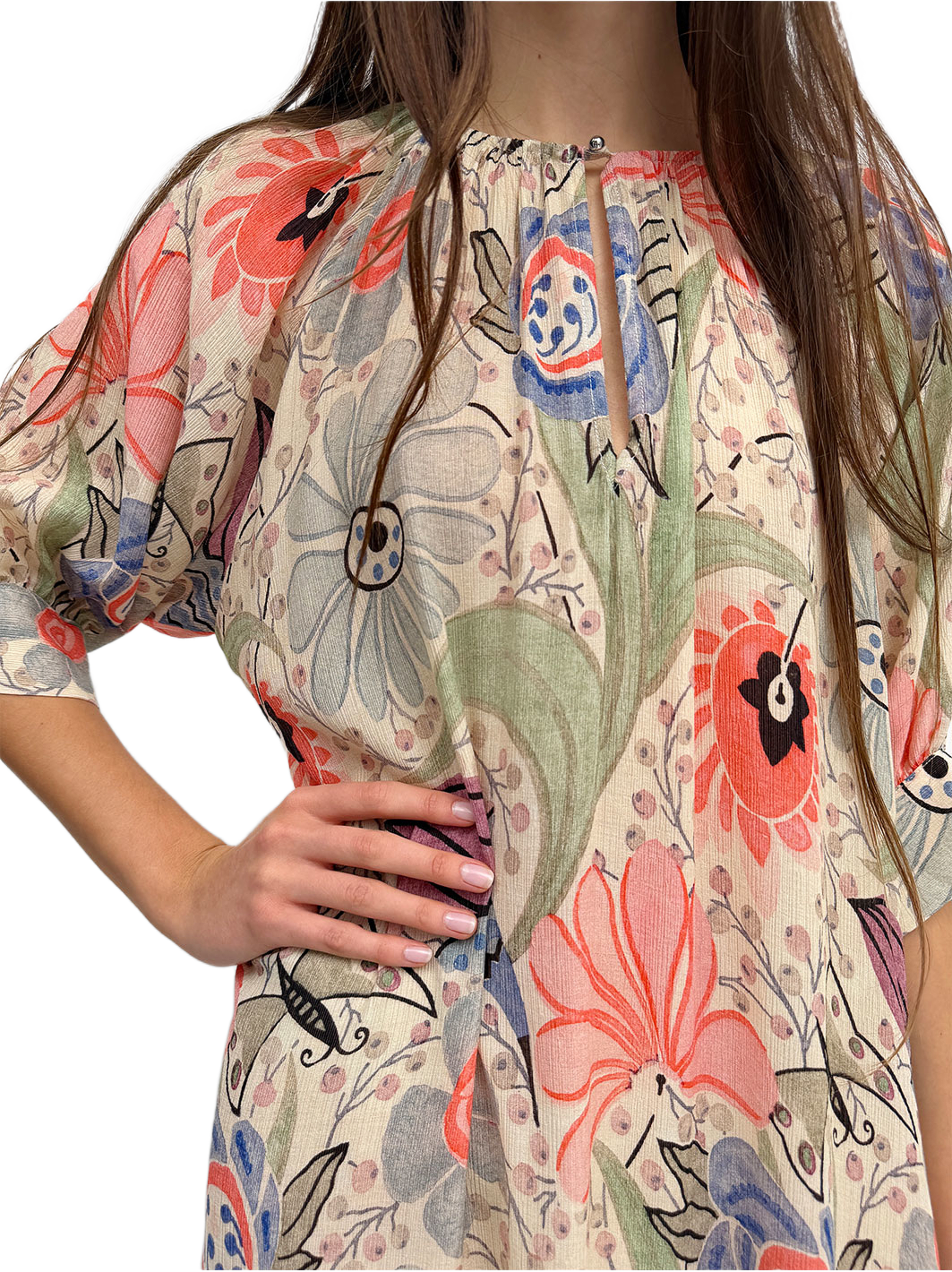 Windy Ducharne, från Rodebjer, i färgen Coralmulti. Klicka för att öppna bilden i stort format