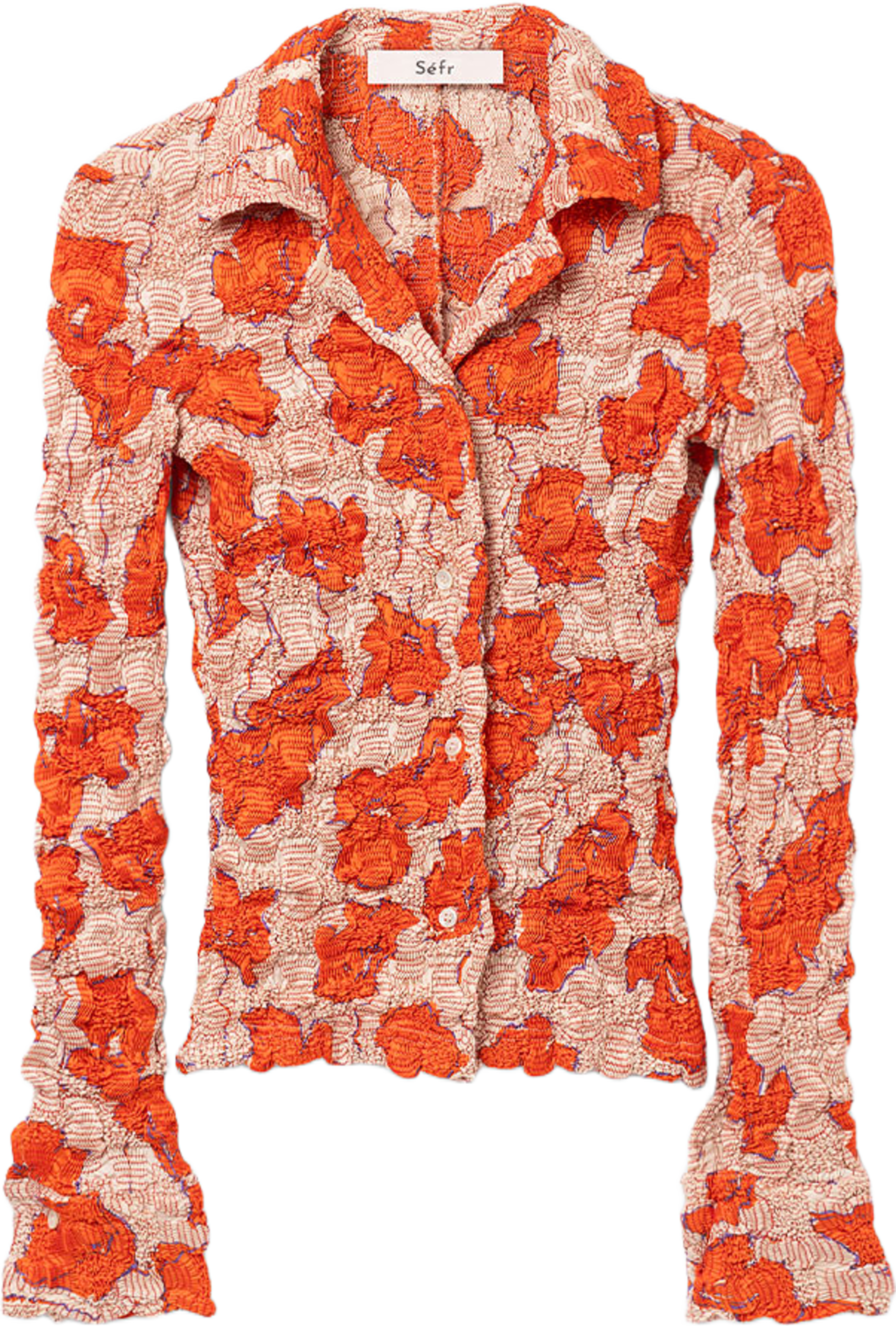 Erin Shirt, från SÉFR, i färgen Crinkled Abstract Flower. Klicka för att öppna bilden i stort format