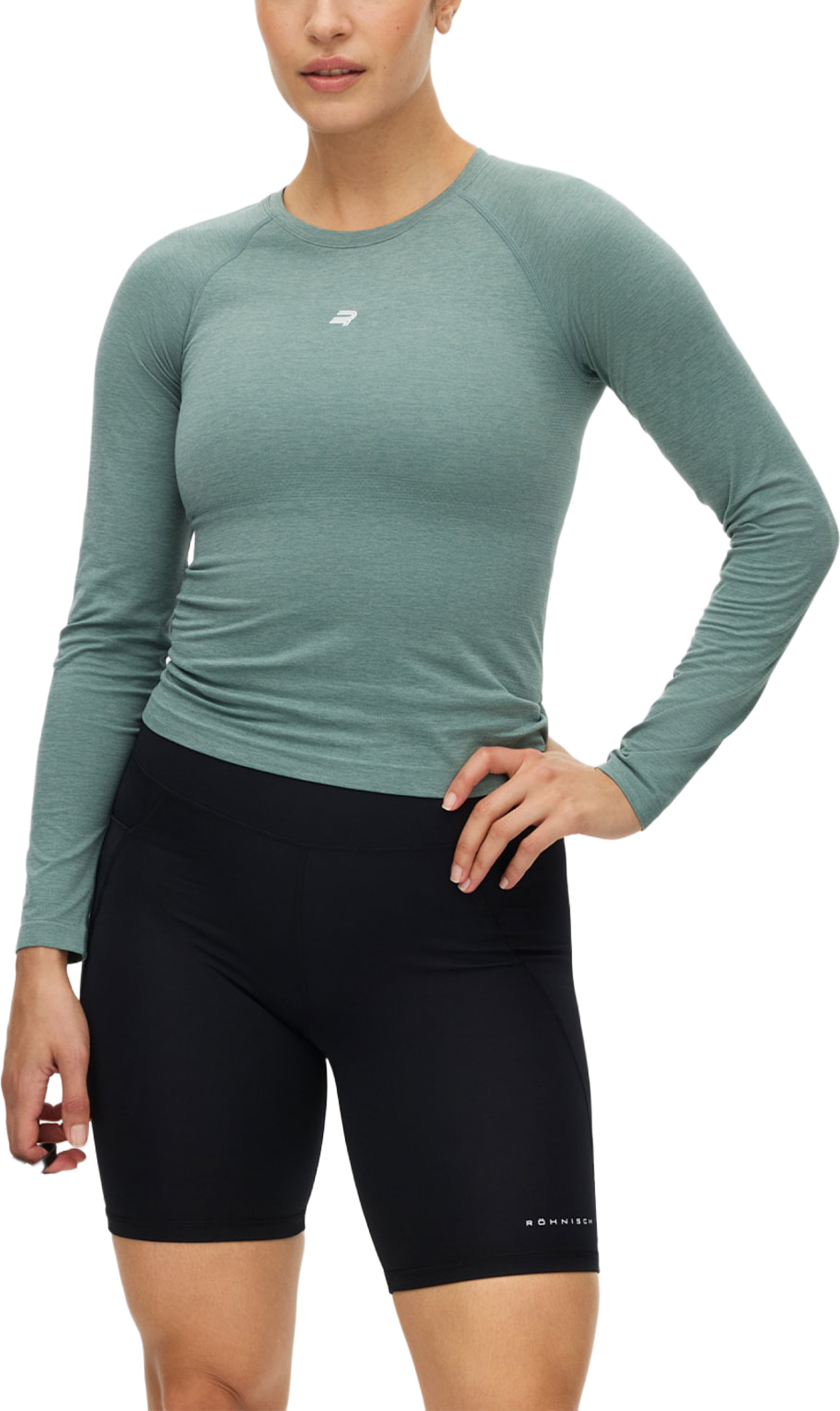 Seamless Flex Long Sleeve, från Röhnisch, i färgen Stormy Sea. Klicka för att öppna bilden i stort format