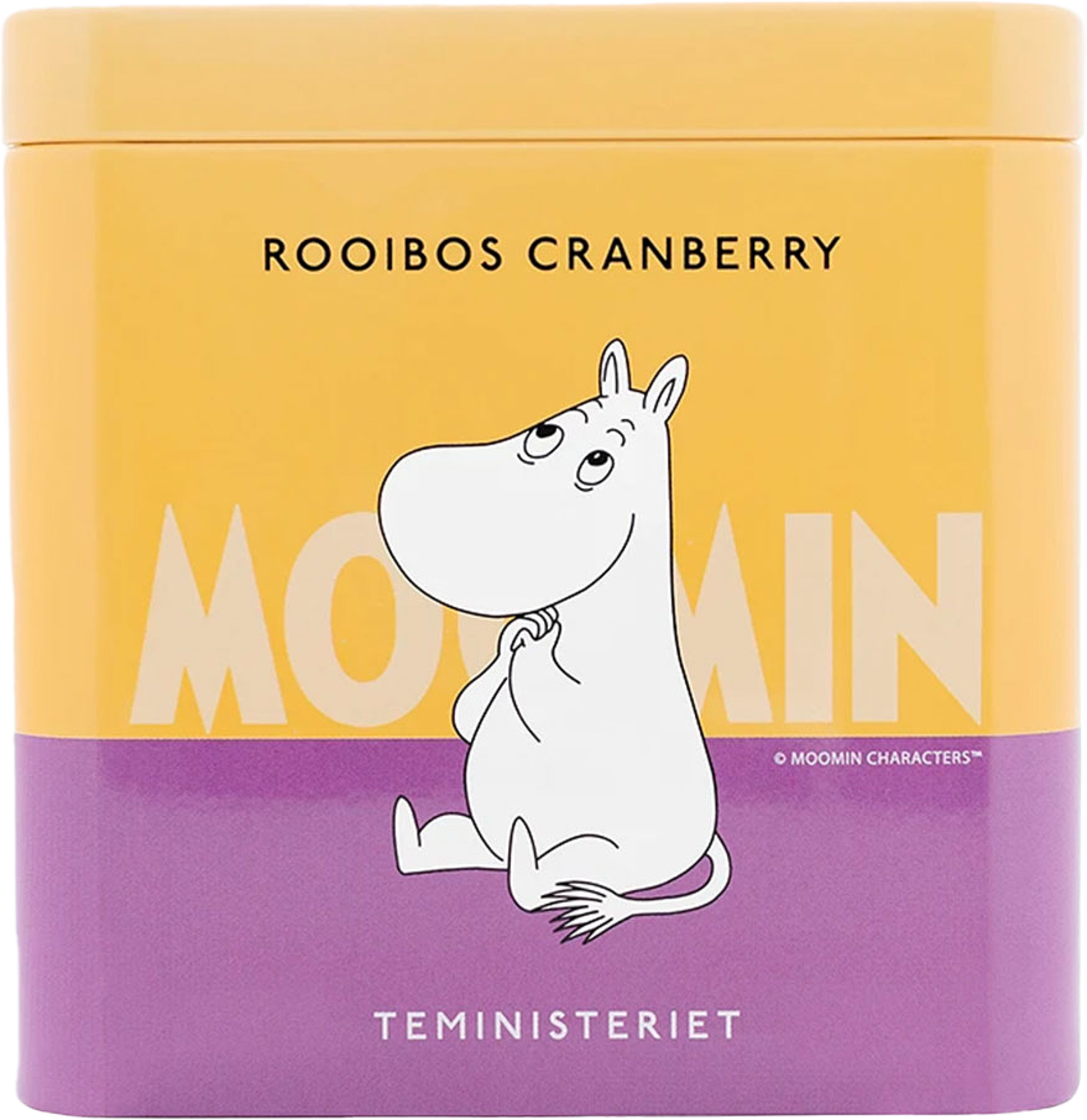 Moomin Rooibos Cranberry Tin Koffeinfritt, från Teministeriet, i färgen Gul. Klicka för att öppna bilden i stort format