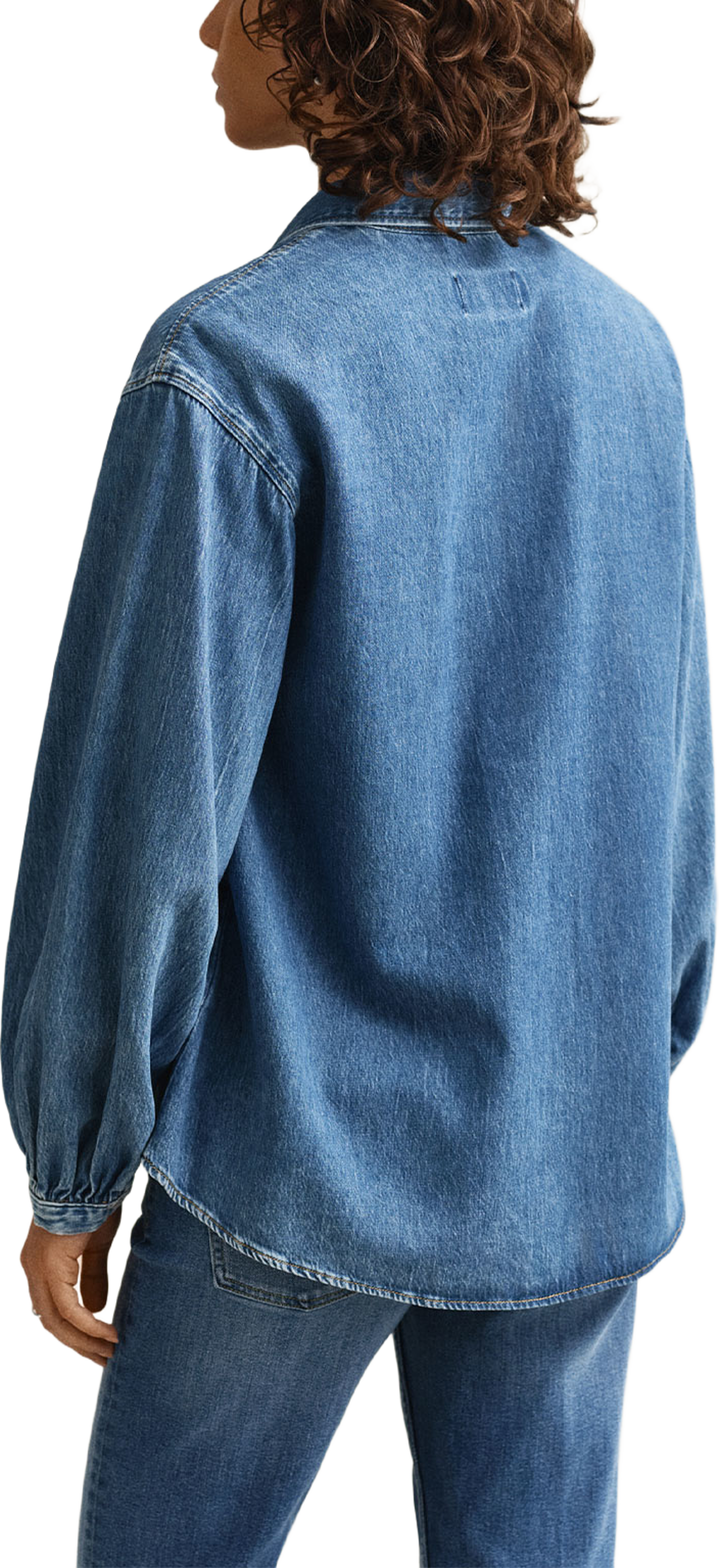 Volume Sleeve Shirt, från GANT, i färgen Mid Blue Archive. Klicka för att öppna bilden i stort format