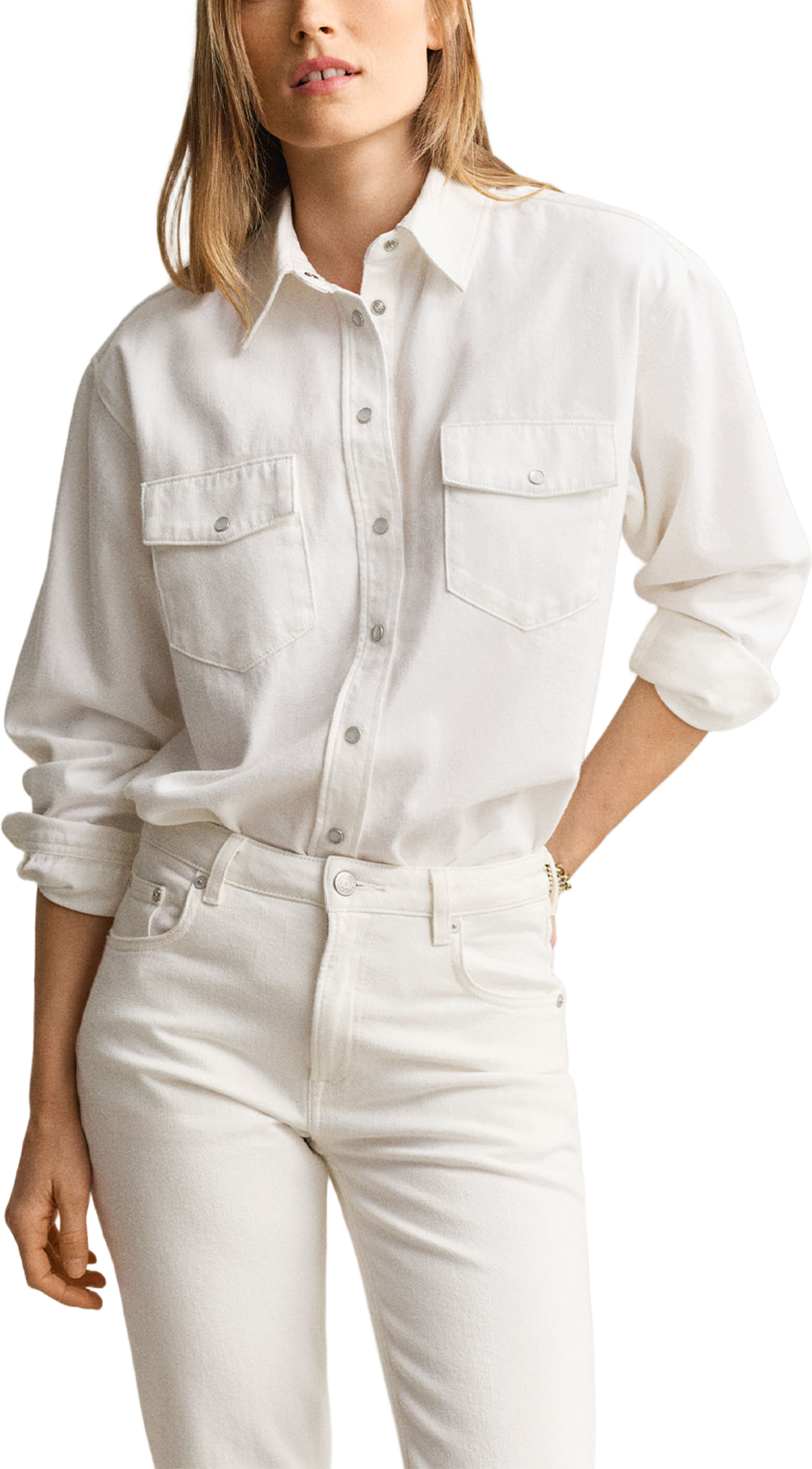 Denim Shirt, från GANT, i färgen Eggshell. Klicka för att öppna bilden i stort format