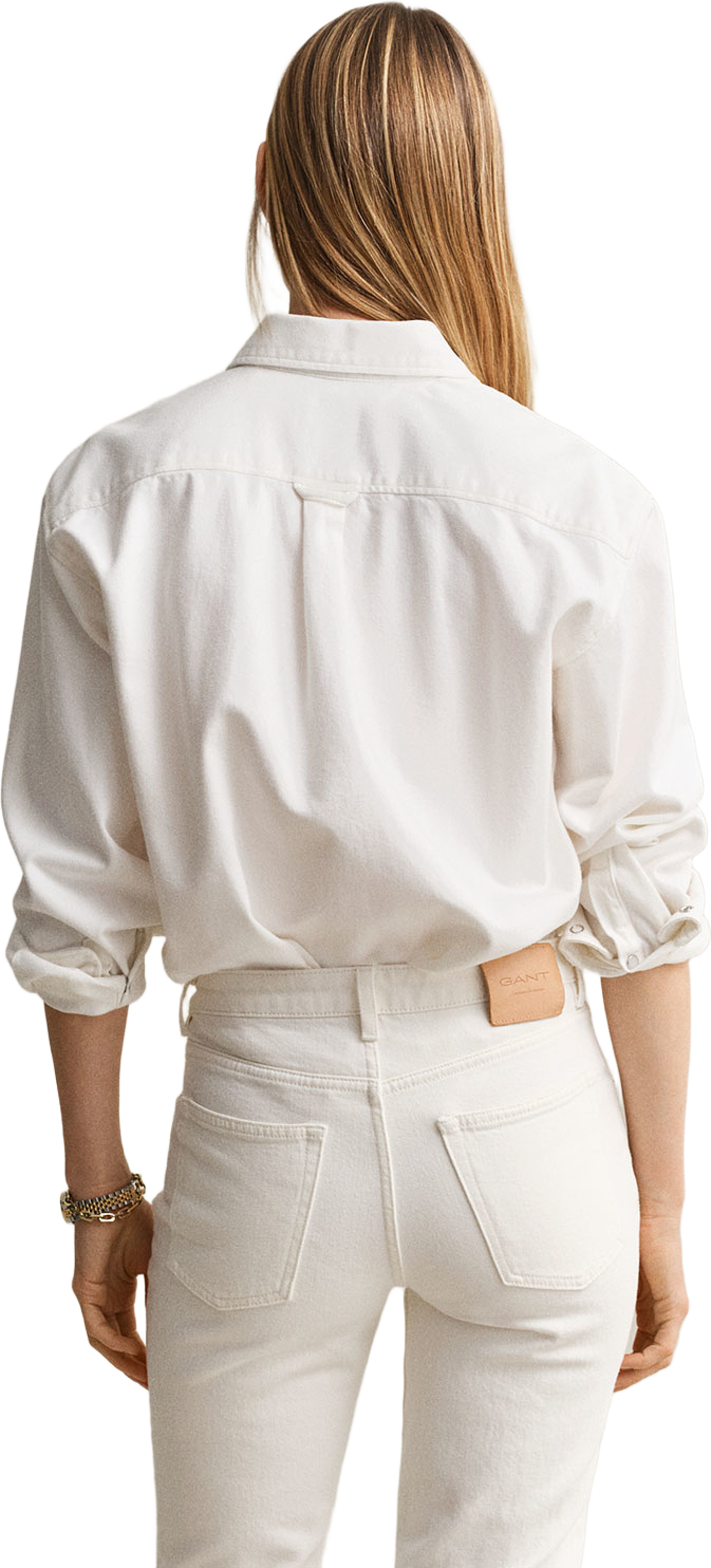 Denim Shirt, från GANT, i färgen Eggshell. Klicka för att öppna bilden i stort format