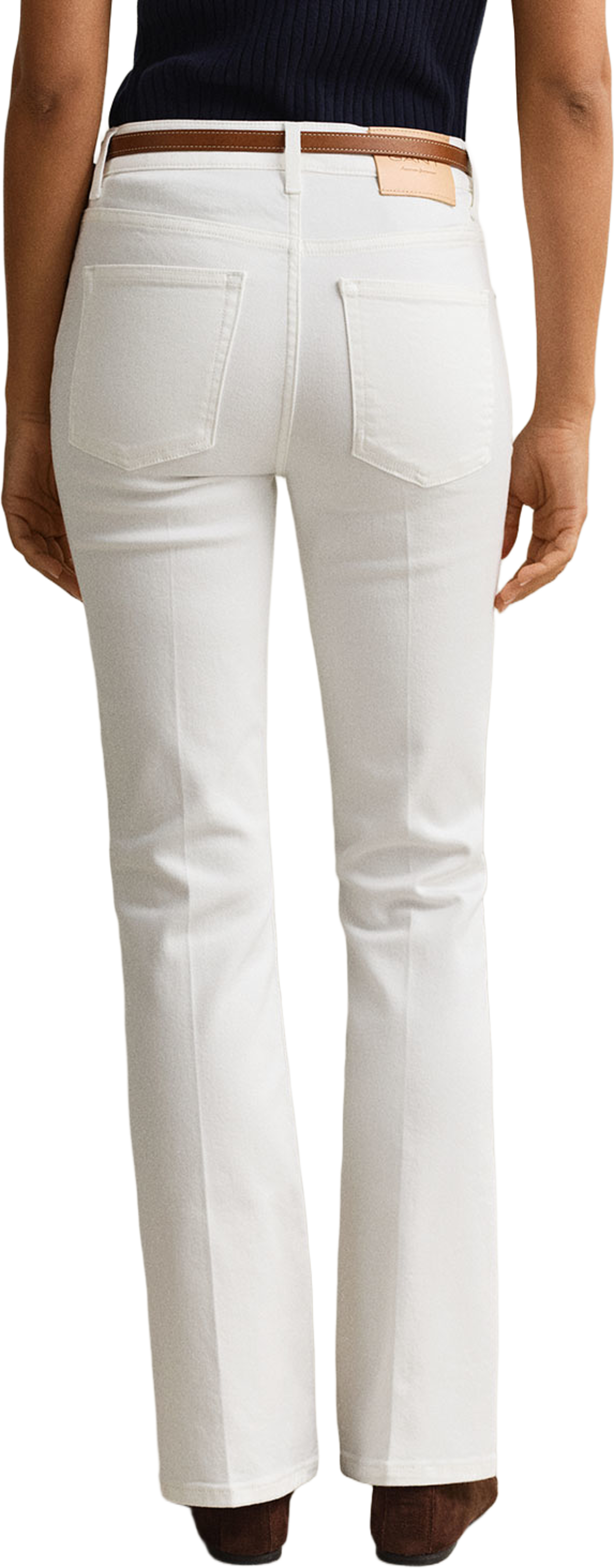 Flared Stretch Jeans, från GANT, i färgen Eggshell. Klicka för att öppna bilden i stort format