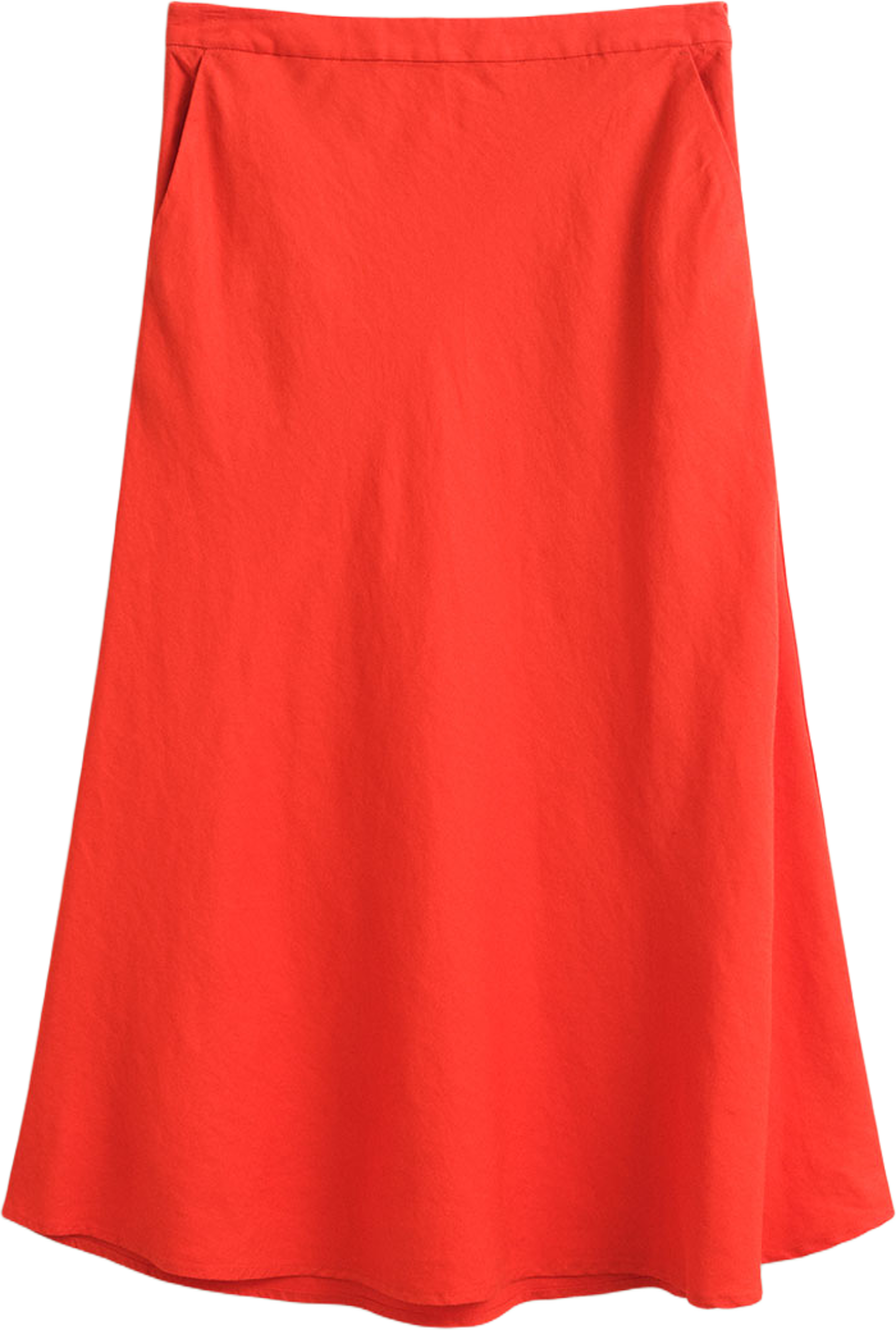 Flared Linen Blend Skirt, från GANT, i färgen Perfect Red. Klicka för att öppna bilden i stort format