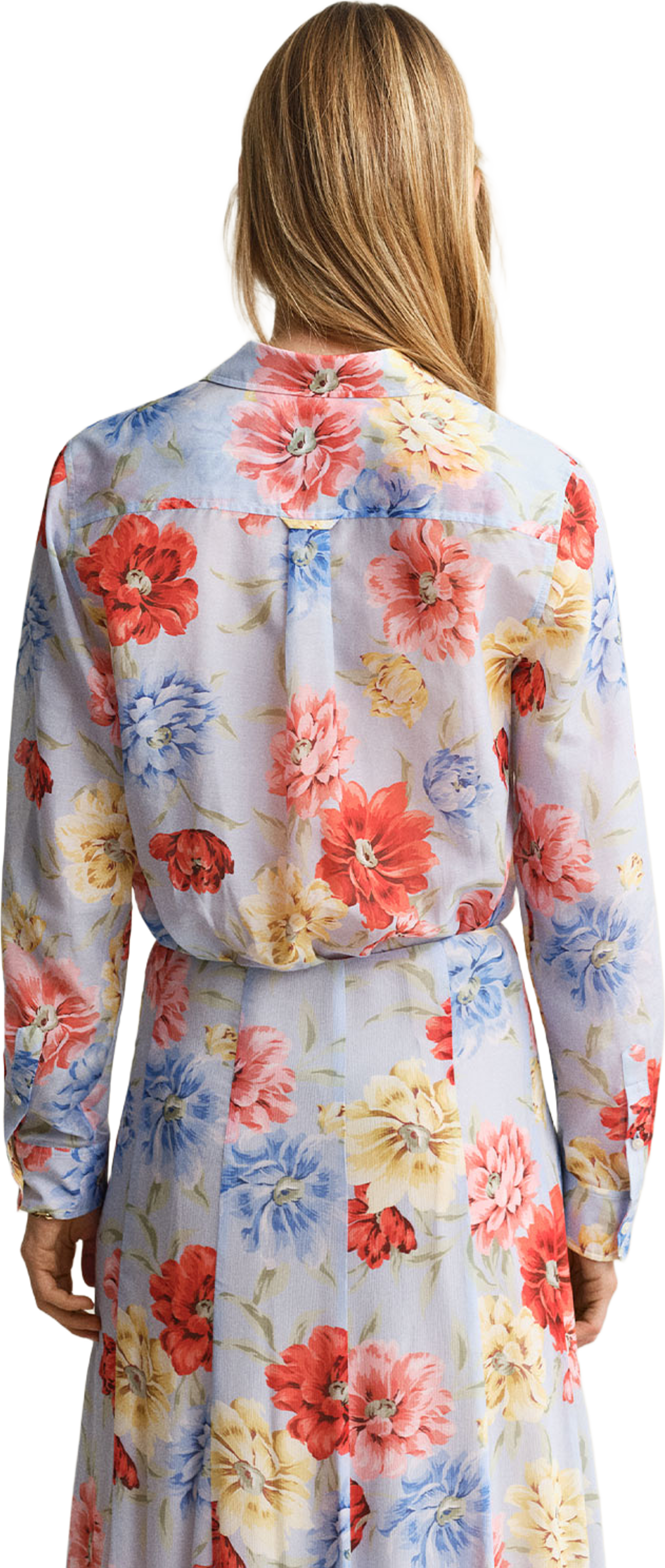 Floral Cotton Silk Shirt, från GANT, i färgen Light Blue. Klicka för att öppna bilden i stort format