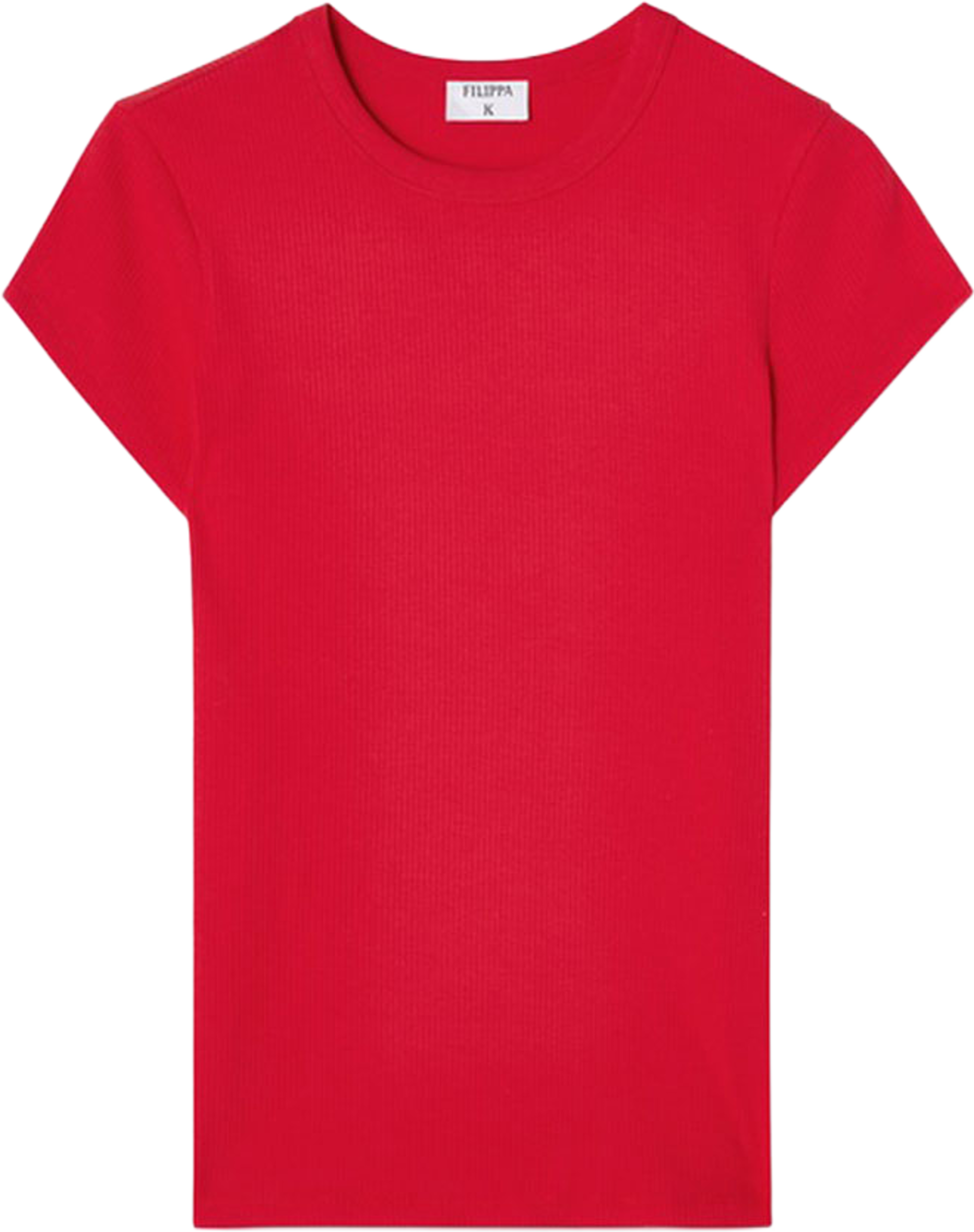 Fine Rib Tee, från Filippa K, i färgen Bright Red. Klicka för att öppna bilden i stort format