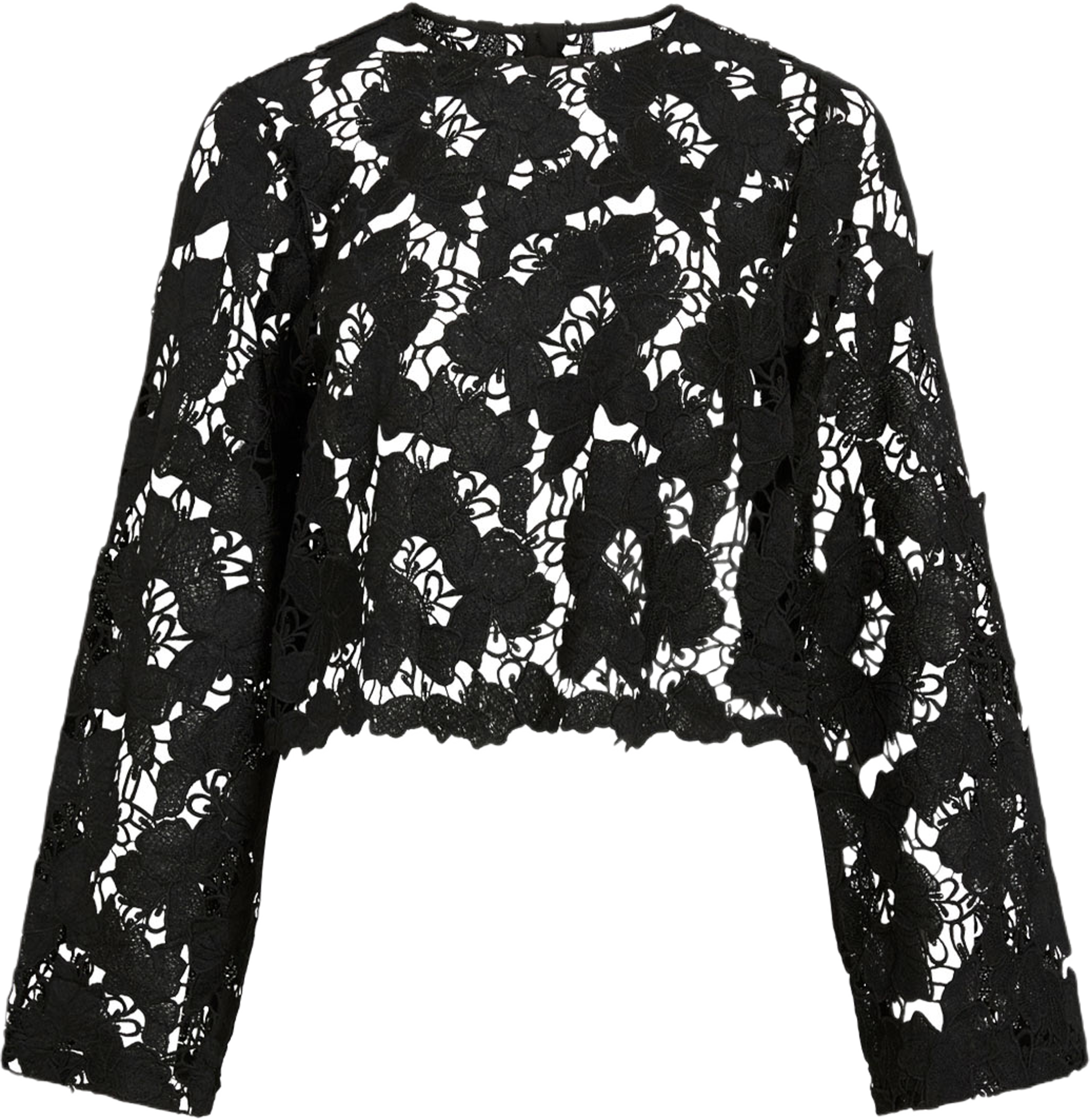 VIHYLDE L/S LACE SHIRT, från Vila, i färgen Black. Klicka för att öppna bilden i stort format