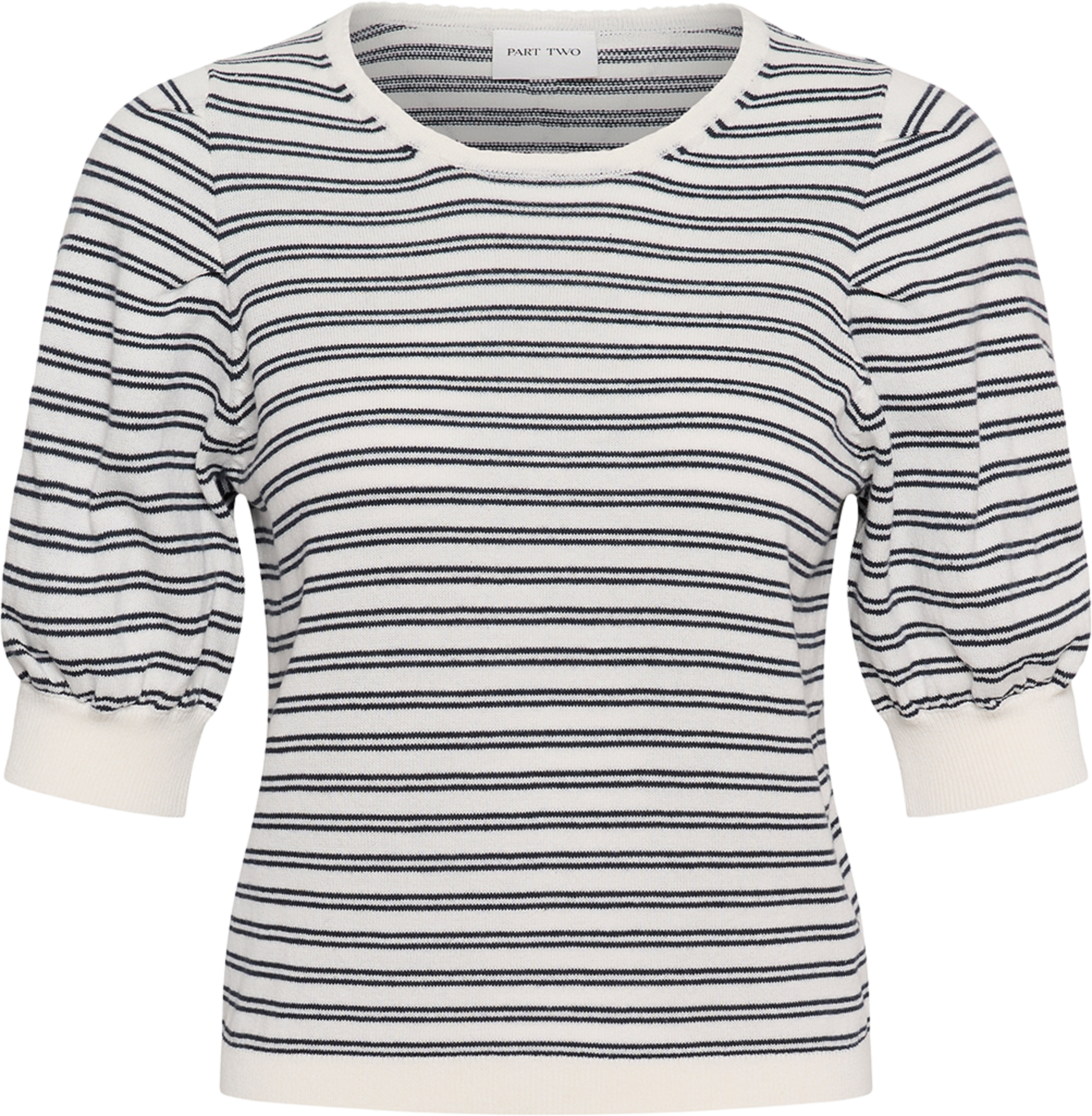 Varaian Pullover, från Part Two, i färgen After Midnight Stripe. Klicka för att öppna bilden i stort format
