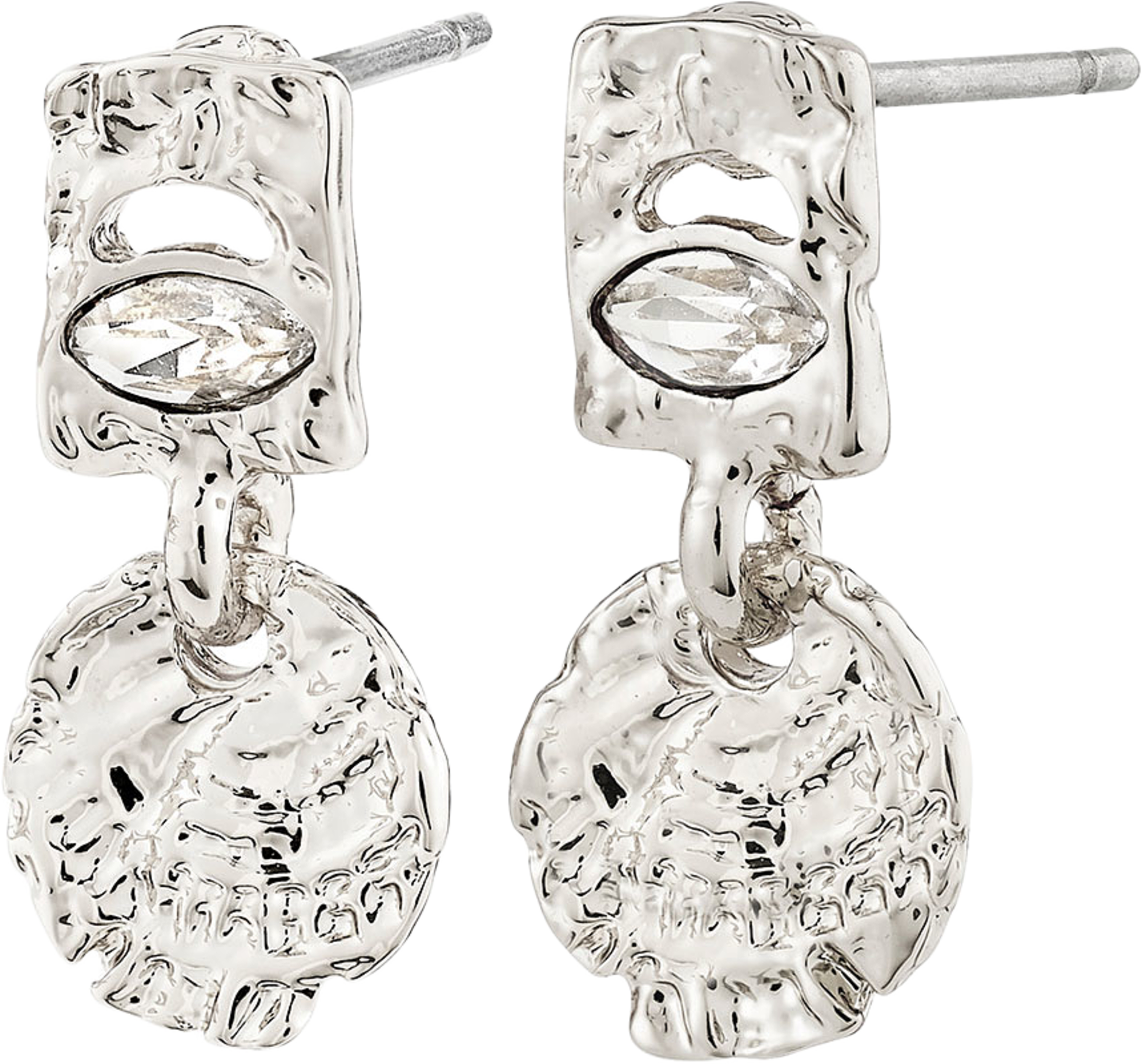 FIRE earrings silver-plated, från Pilgrim, i färgen Silver Plated. Klicka för att öppna bilden i stort format