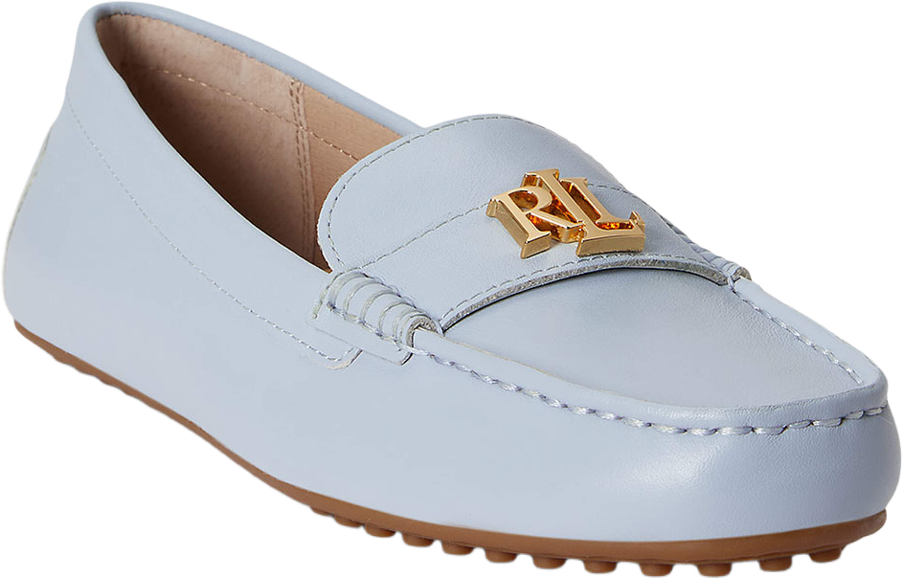 Barnsbury Nappa Leather Driver, från Lauren Ralph Lauren, i färgen Alpine Blue. Klicka för att öppna bilden i stort format