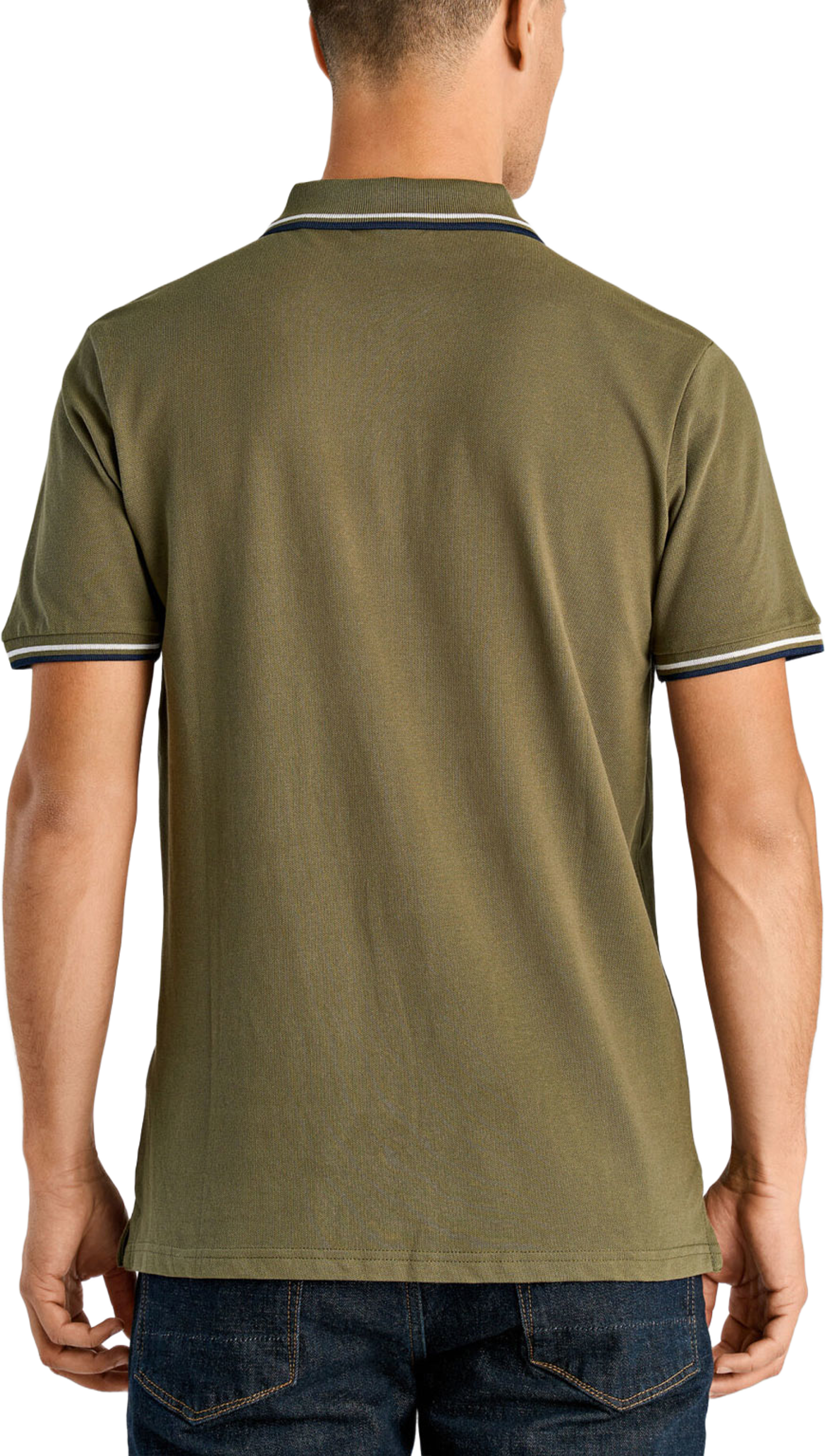 Polo shirt w. zip neck, från Lindbergh, i färgen Army 424. Klicka för att öppna bilden i stort format