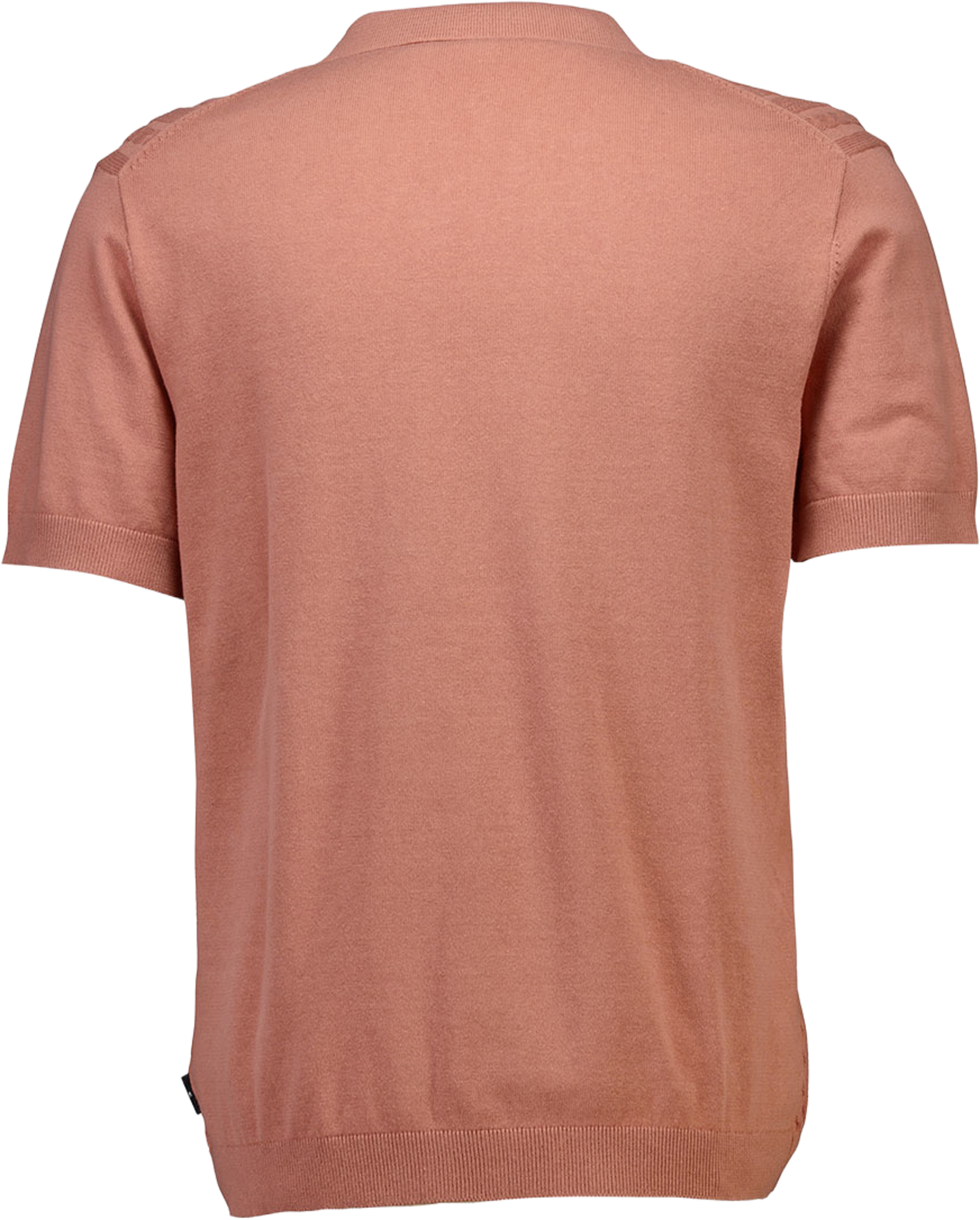 Knitted S/S cable v-neck polo Knit, från Lindbergh, i färgen Rose. Klicka för att öppna bilden i stort format