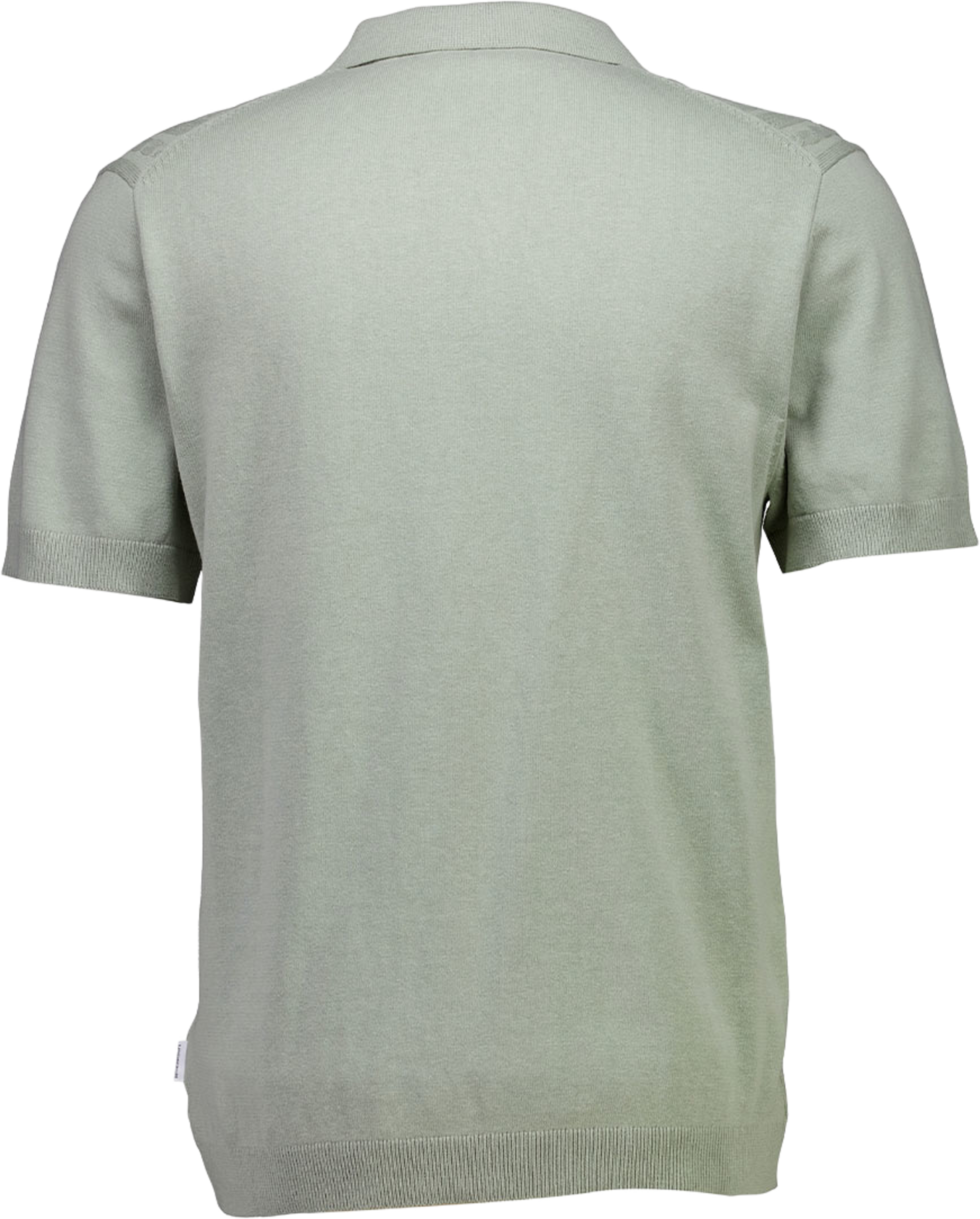 Knitted S/S cable v-neck polo Knit, från Lindbergh, i färgen Dusty Green. Klicka för att öppna bilden i stort format