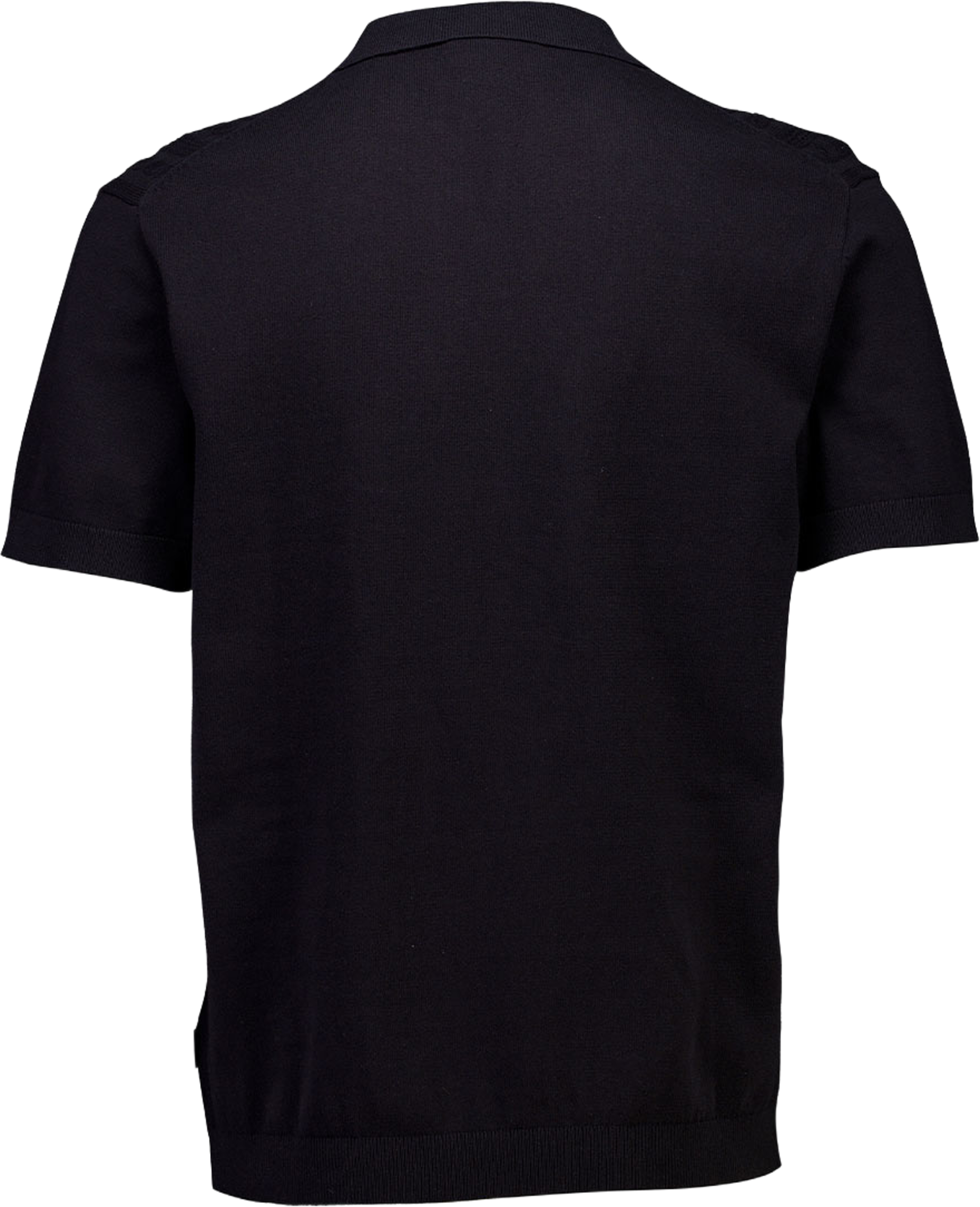 Knitted S/S cable v-neck polo Knit, från Lindbergh, i färgen Black. Klicka för att öppna bilden i stort format