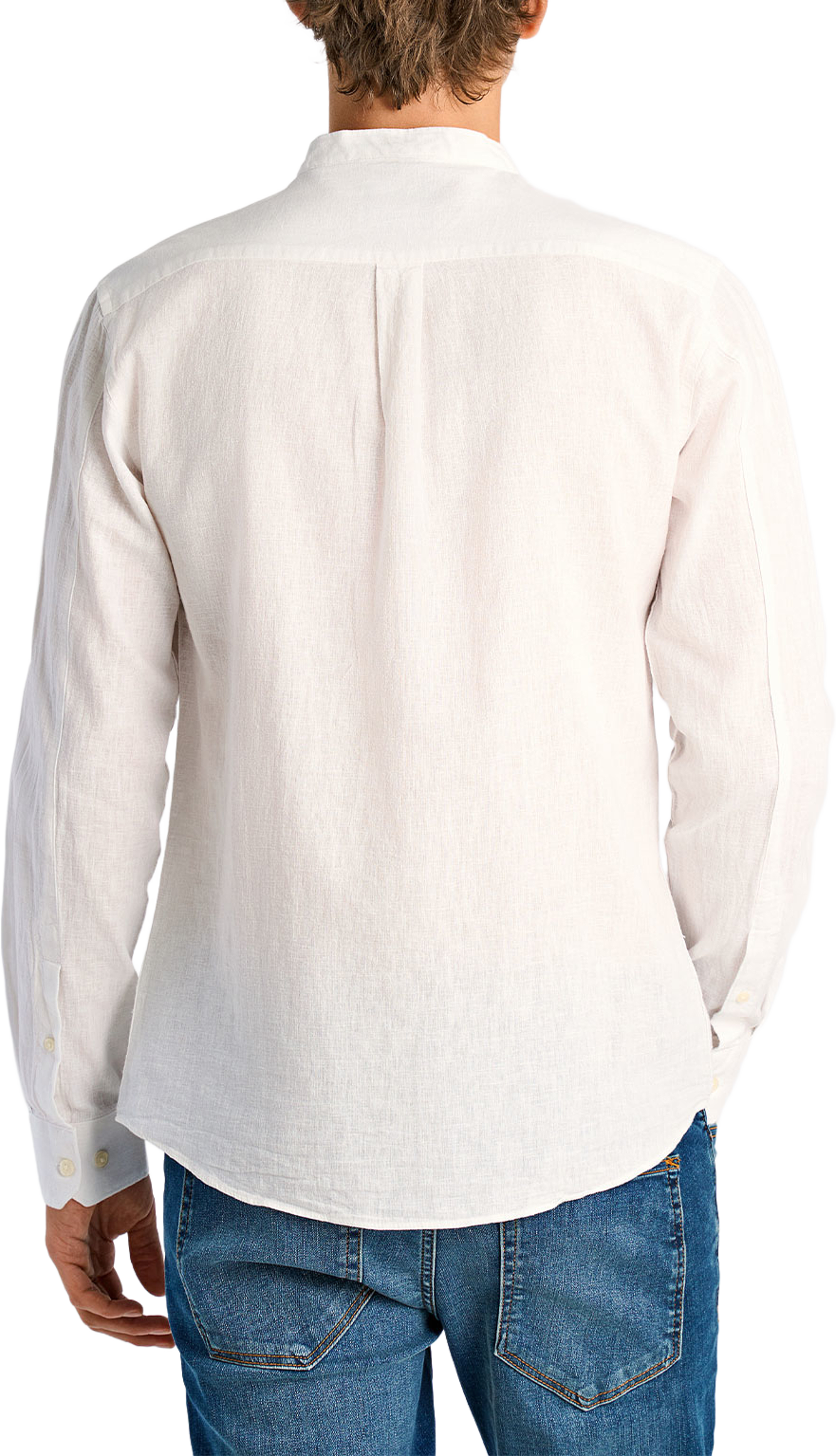 Lindbergh Cotton/linen Shirt L/S, från Lindbergh, i färgen White. Klicka för att öppna bilden i stort format