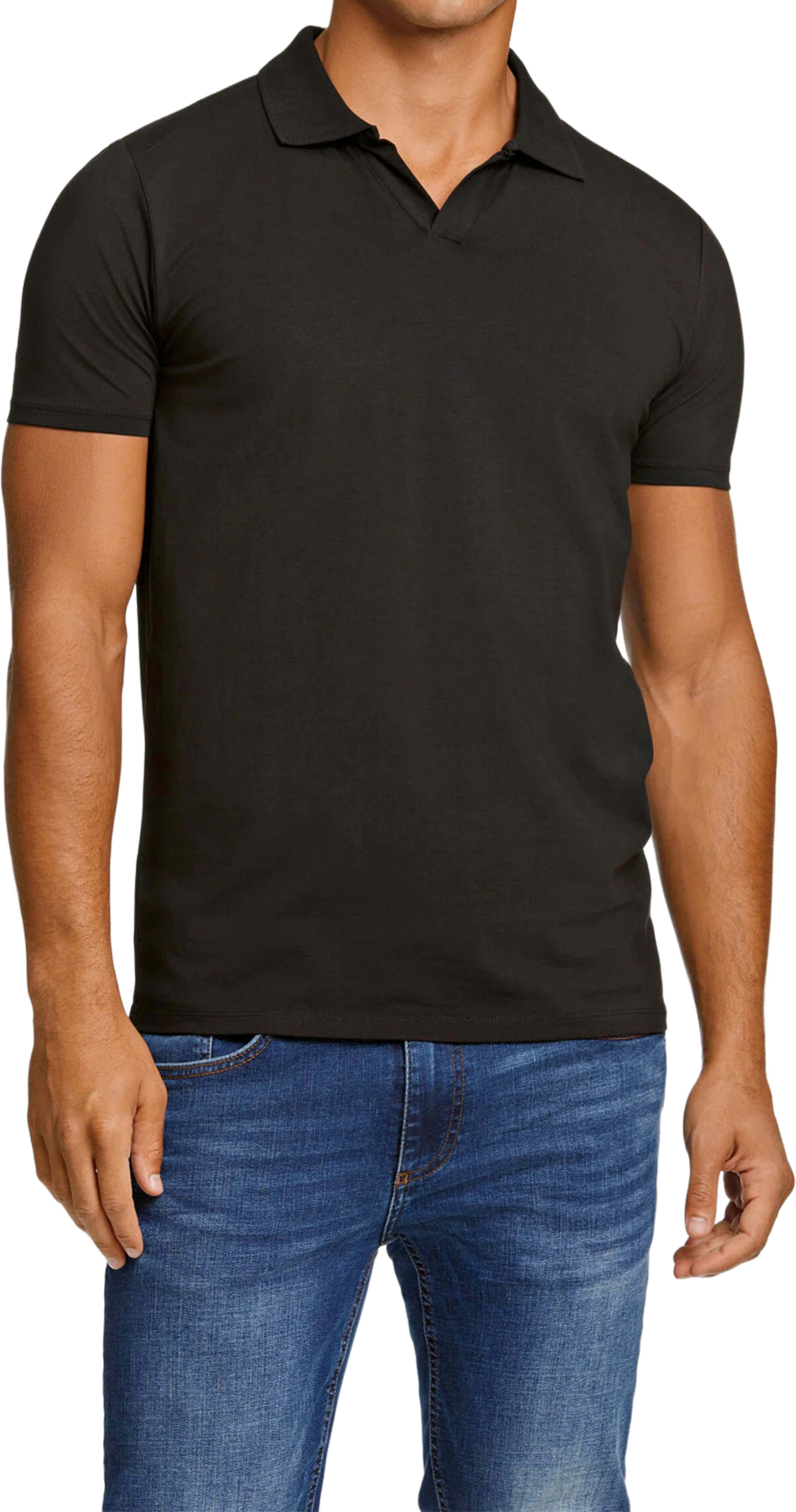 Stretch polo shirt S/S Polo, från Lindbergh, i färgen Black. Klicka för att öppna bilden i stort format