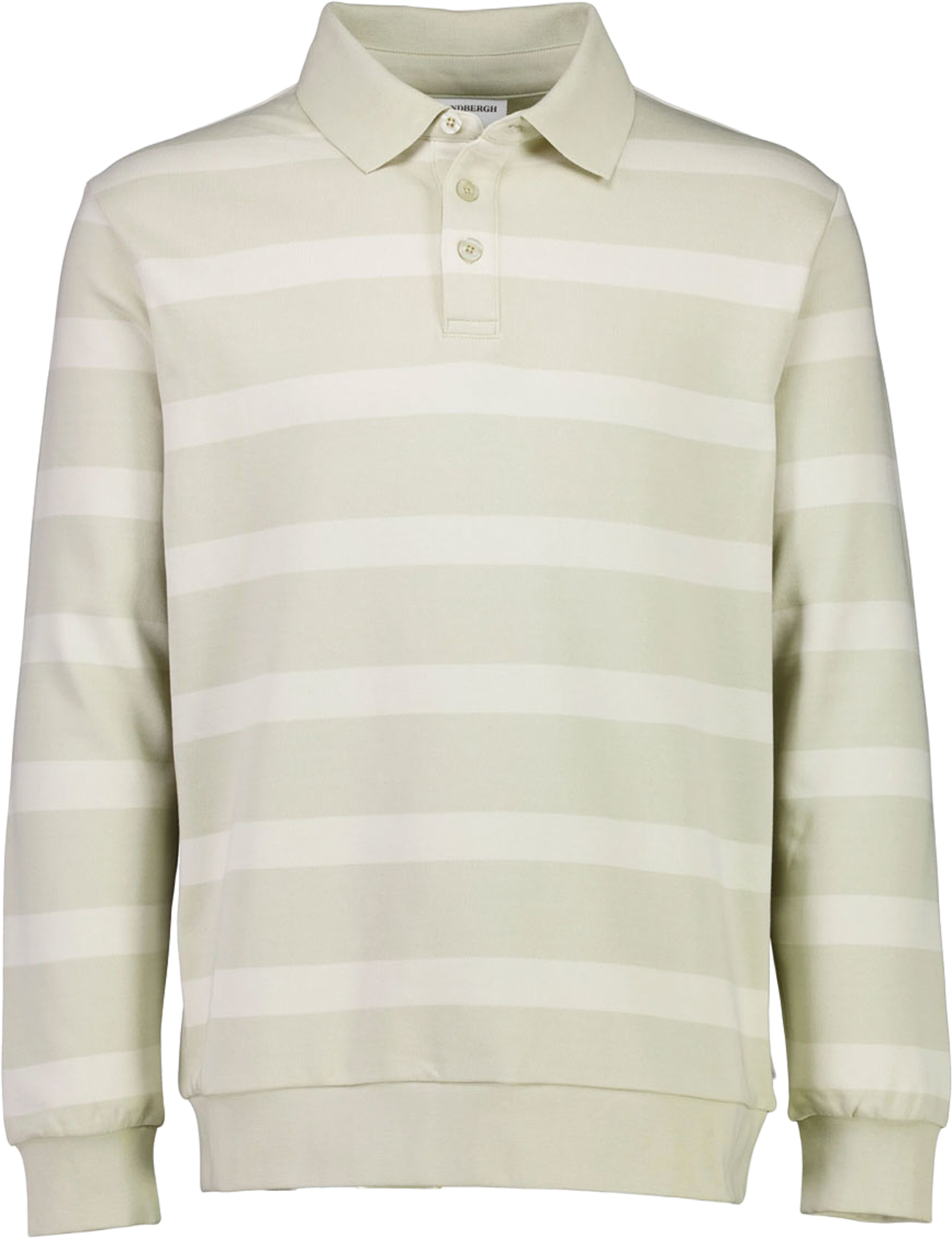 Striped polo Sweatshirt, från Lindbergh, i färgen Sand. Klicka för att öppna bilden i stort format