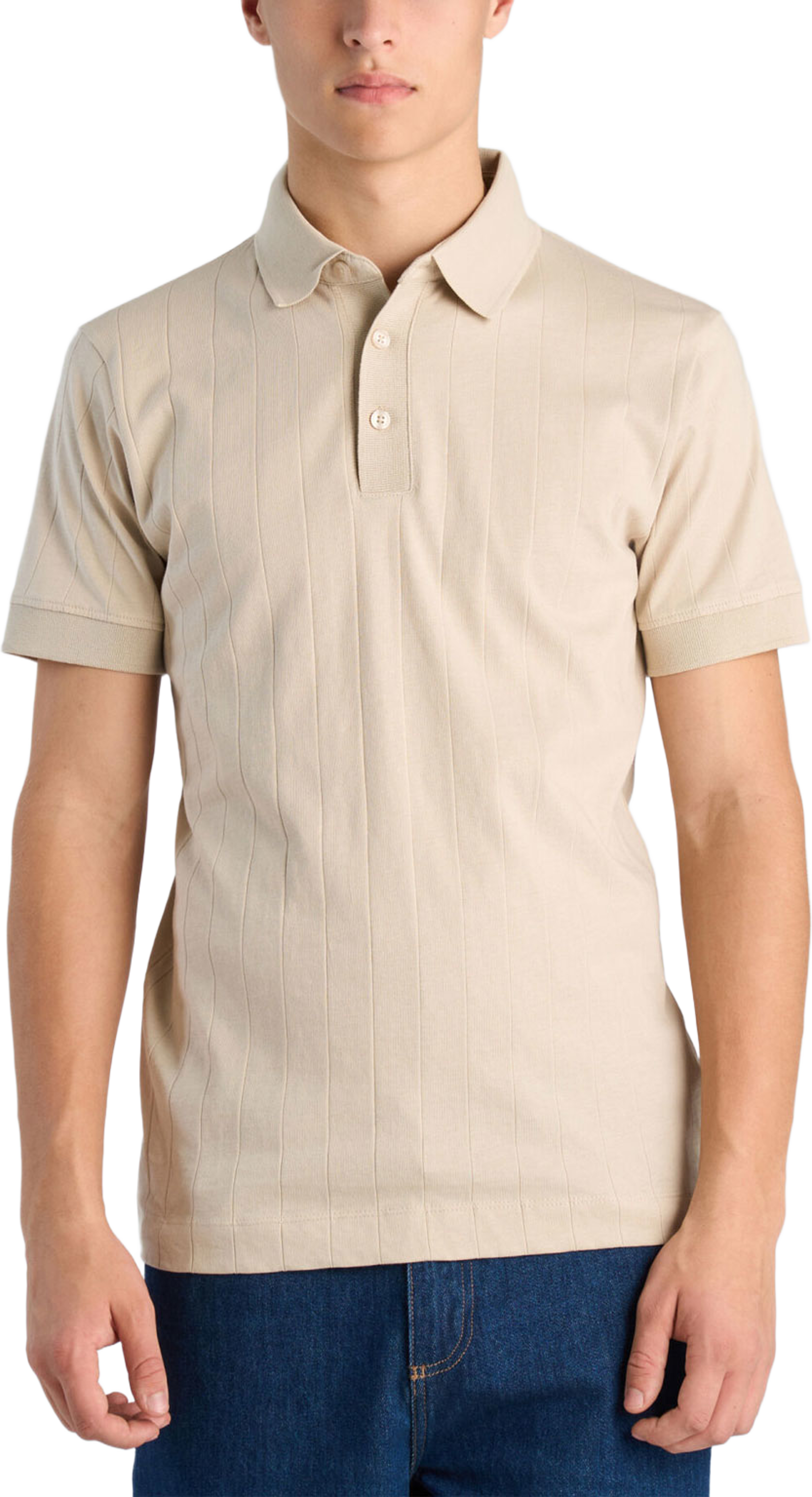 Needle drop Polo, från Lindbergh, i färgen Lt Stone Grey. Klicka för att öppna bilden i stort format