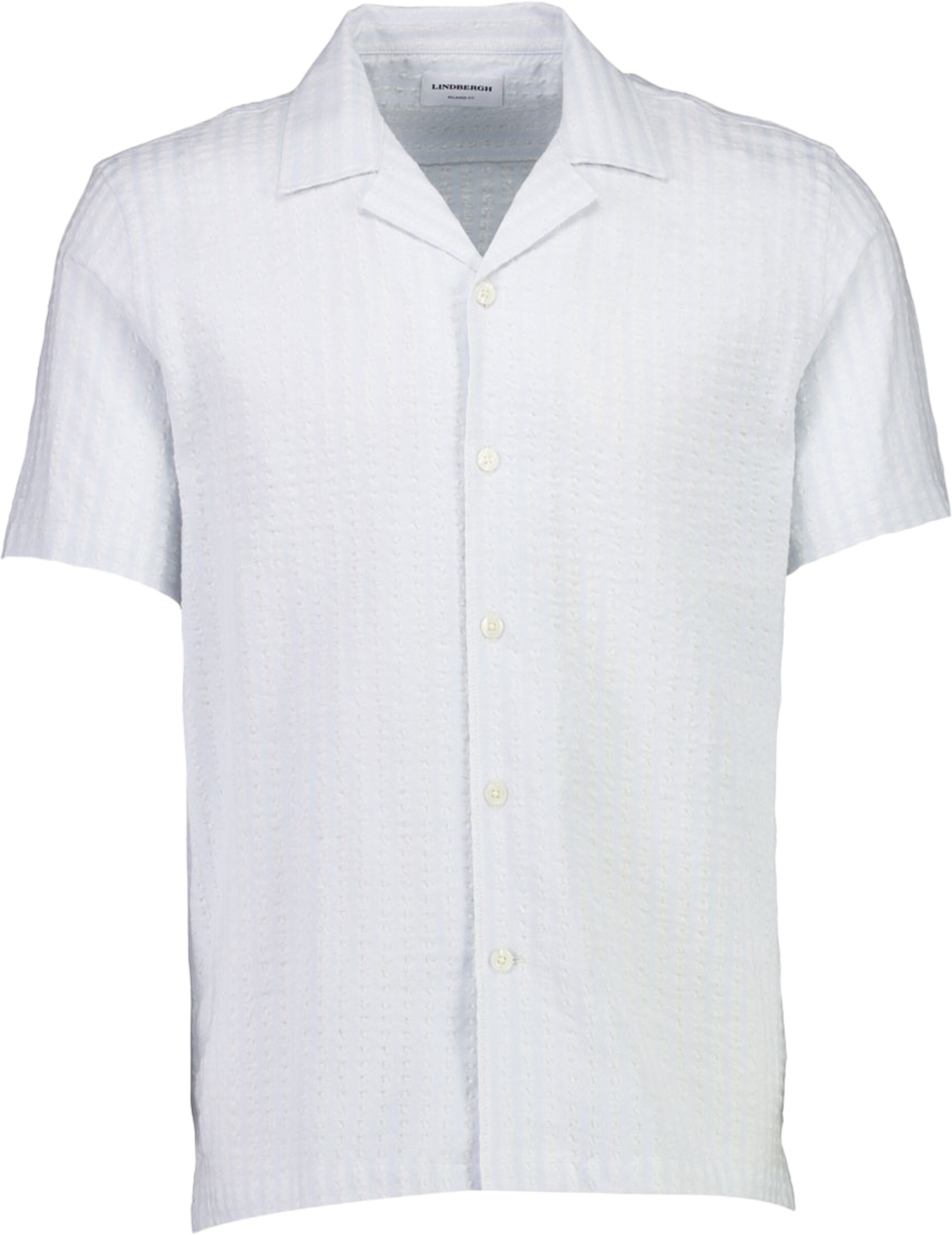 Cotton structure Shirt, från Lindbergh, i färgen Ice Blue. Klicka för att öppna bilden i stort format