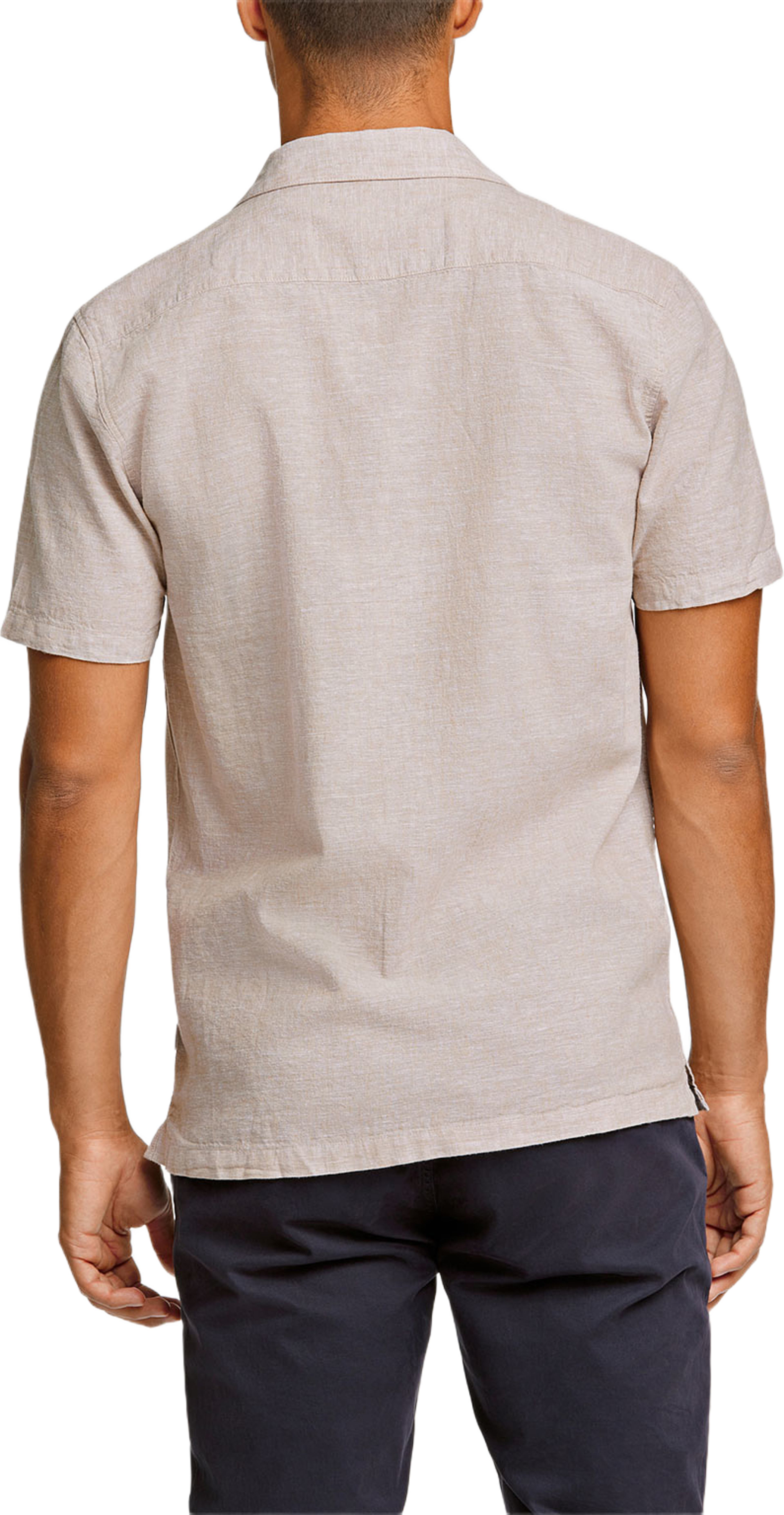 Casual Linen Blend Resort S/S, från Lindbergh, i färgen Sand. Klicka för att öppna bilden i stort format