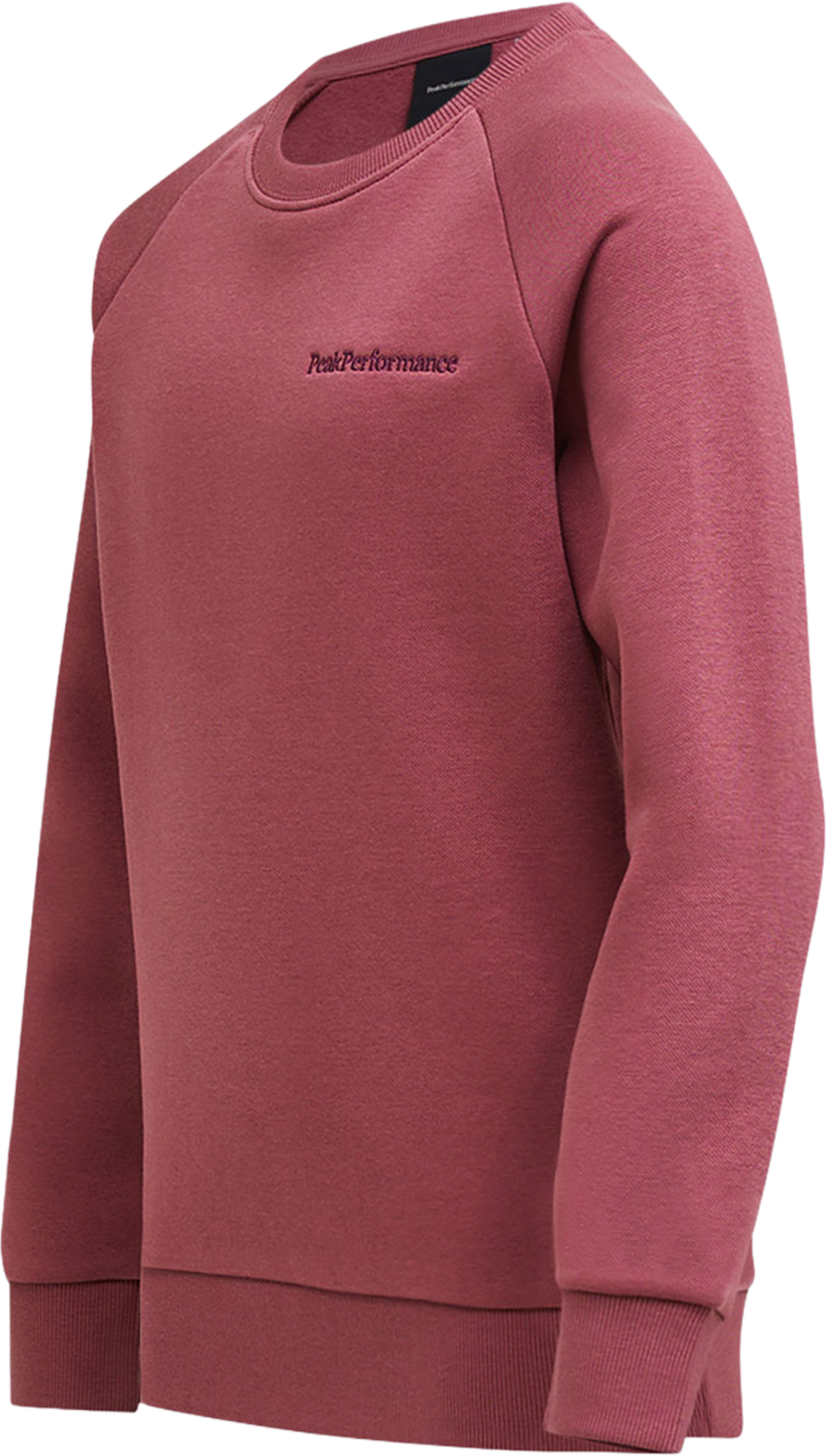 Jr Original Small Logo Crew, från Peak Performance, i färgen Wild Rouge. Klicka för att öppna bilden i stort format