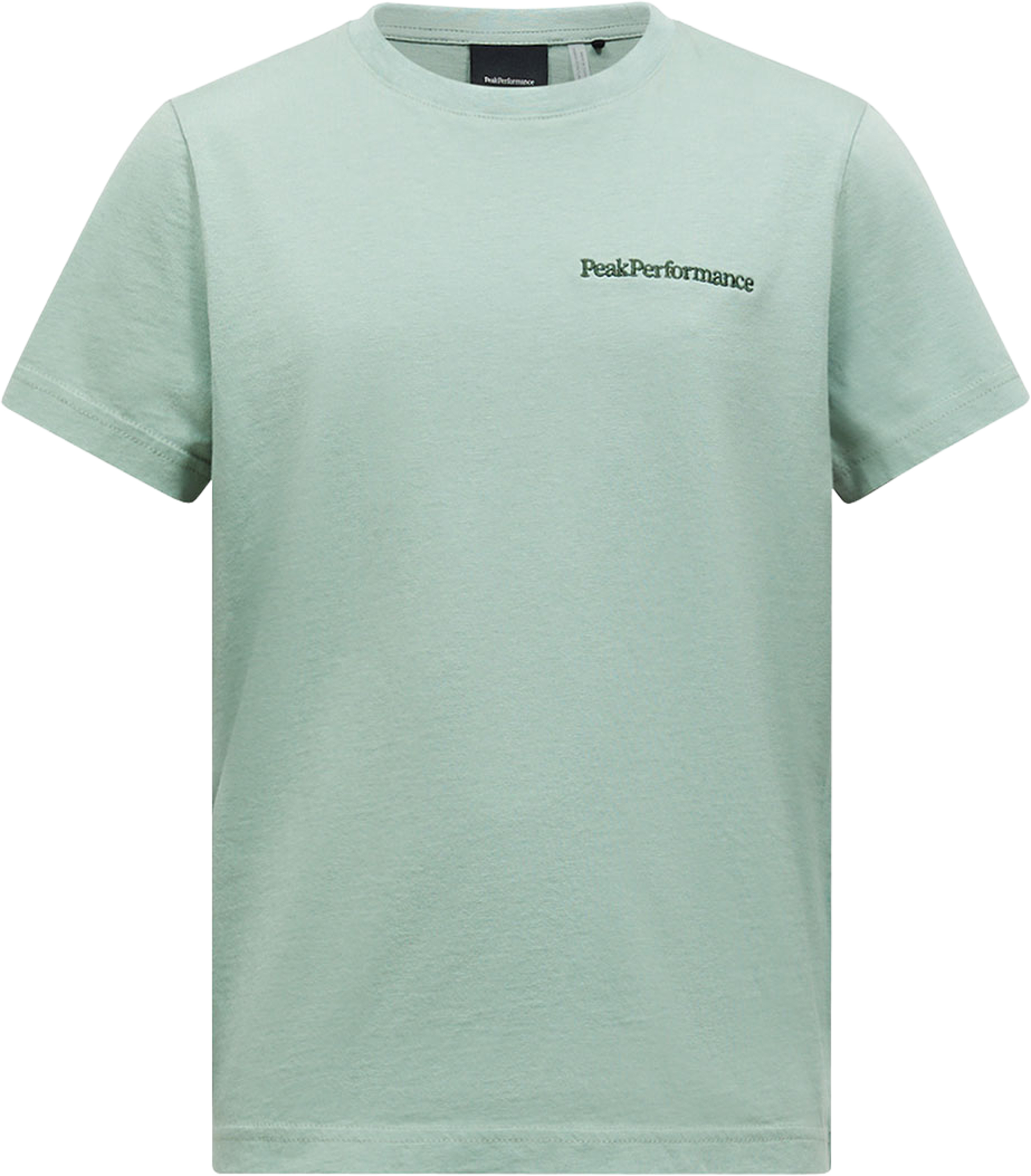 Jr Original Small Logo Tee, från Peak Performance, i färgen Green Valley. Klicka för att öppna bilden i stort format