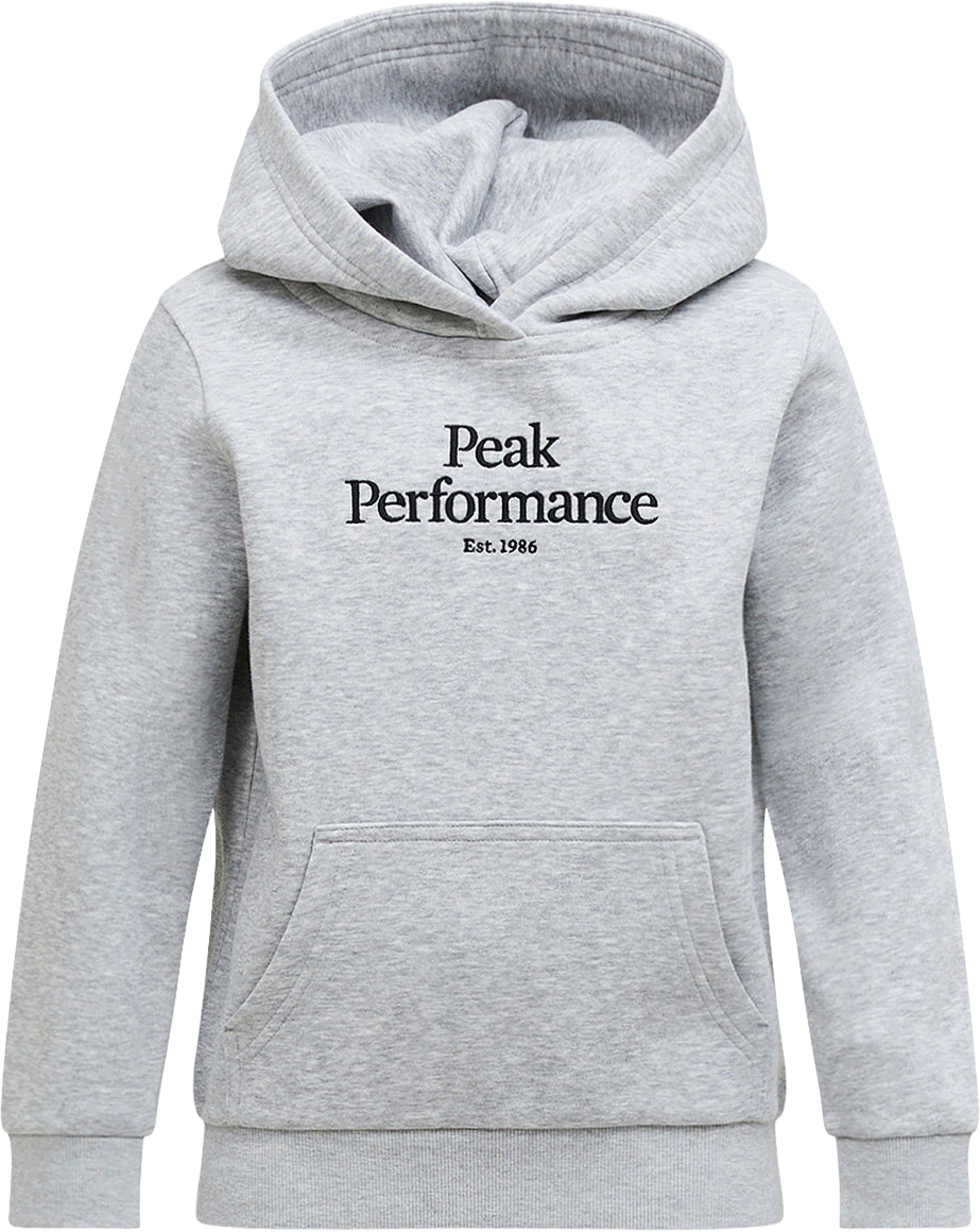 Jr Original Hood, från Peak Performance, i färgen Med Grey Melange. Klicka för att öppna bilden i stort format
