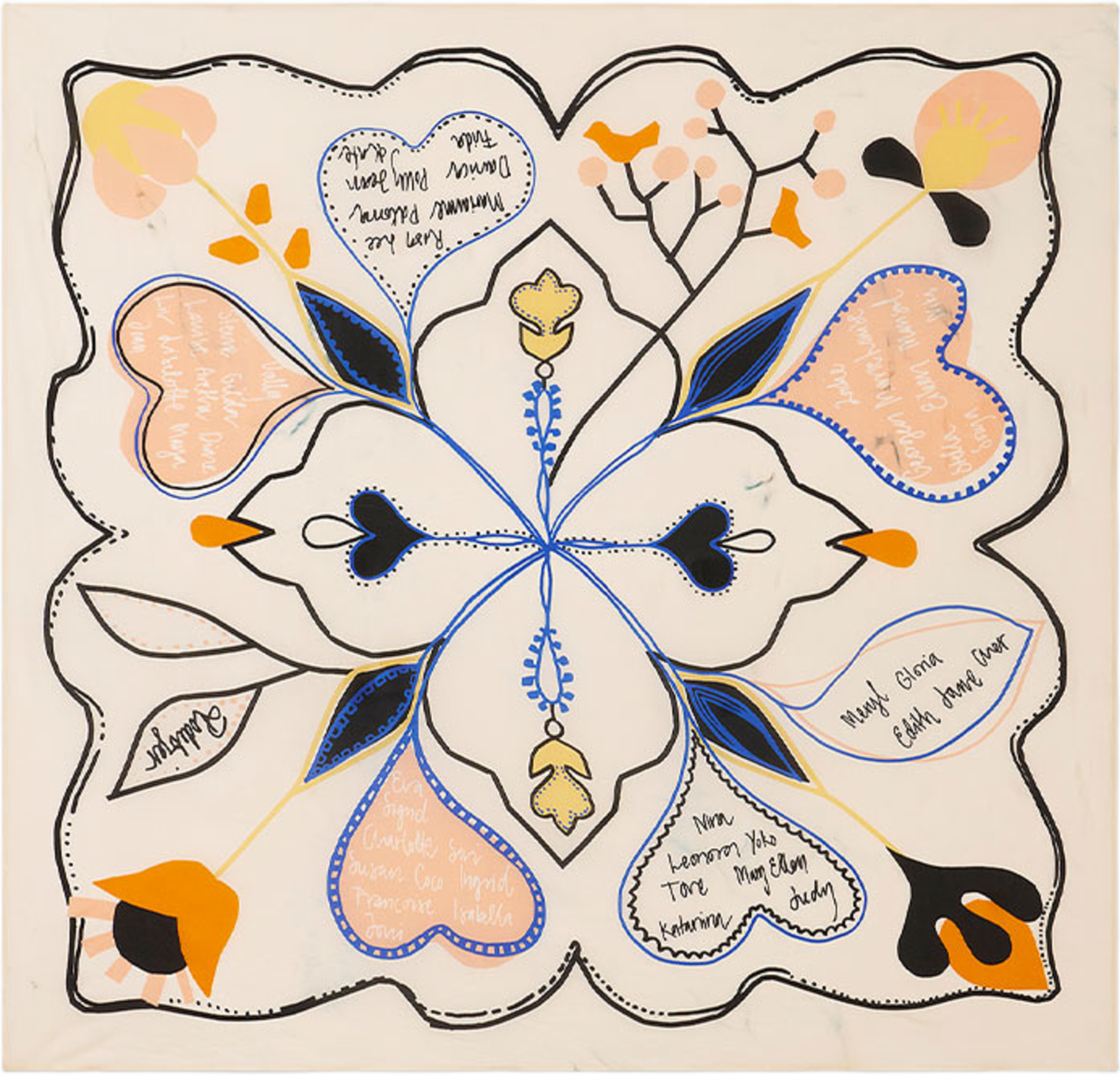 Love Letter Scarf, från Rodebjer, i färgen Off White. Klicka för att öppna bilden i stort format