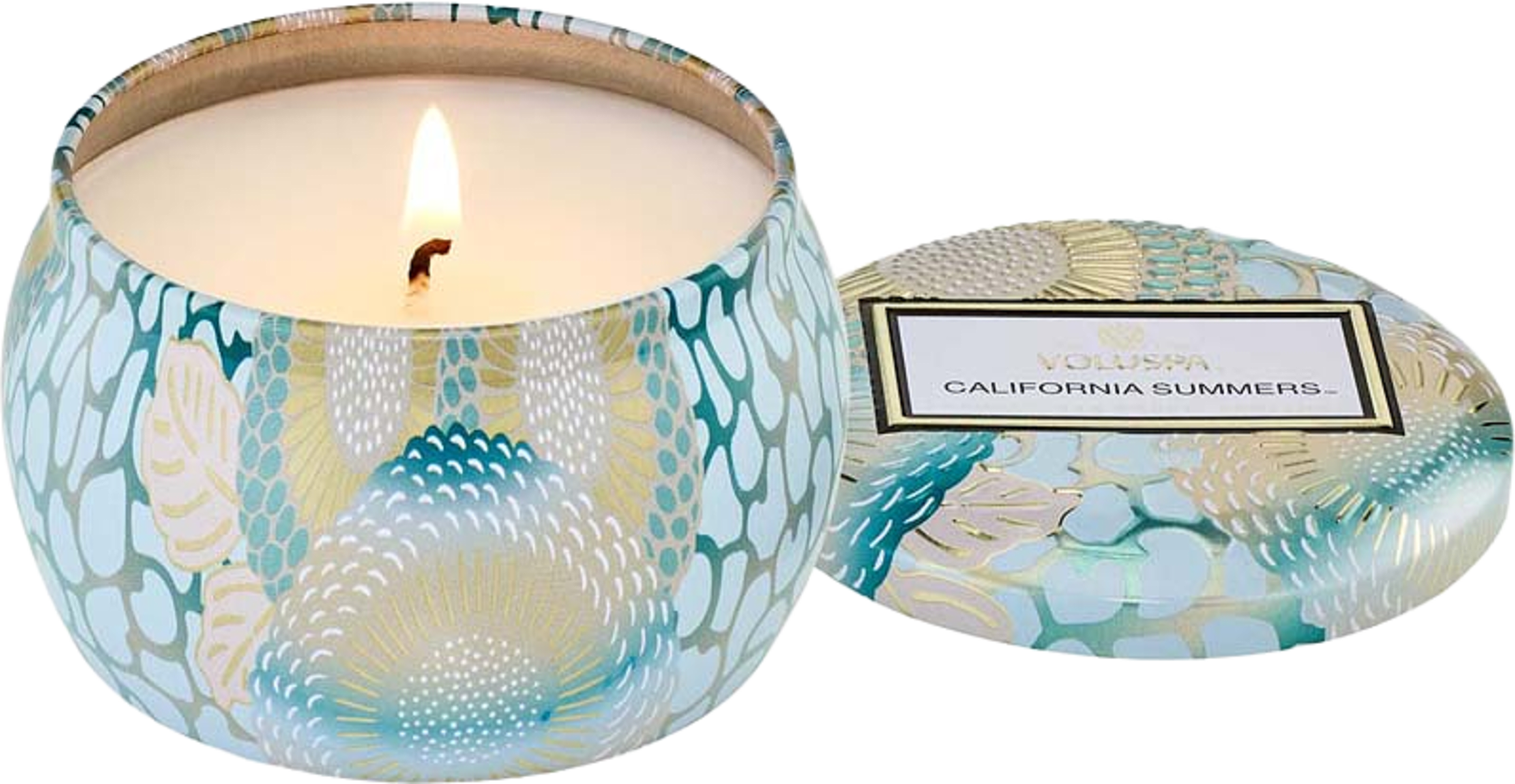 California Summers Mini Tin Candle, från Voluspa. Klicka för att öppna bilden i stort format