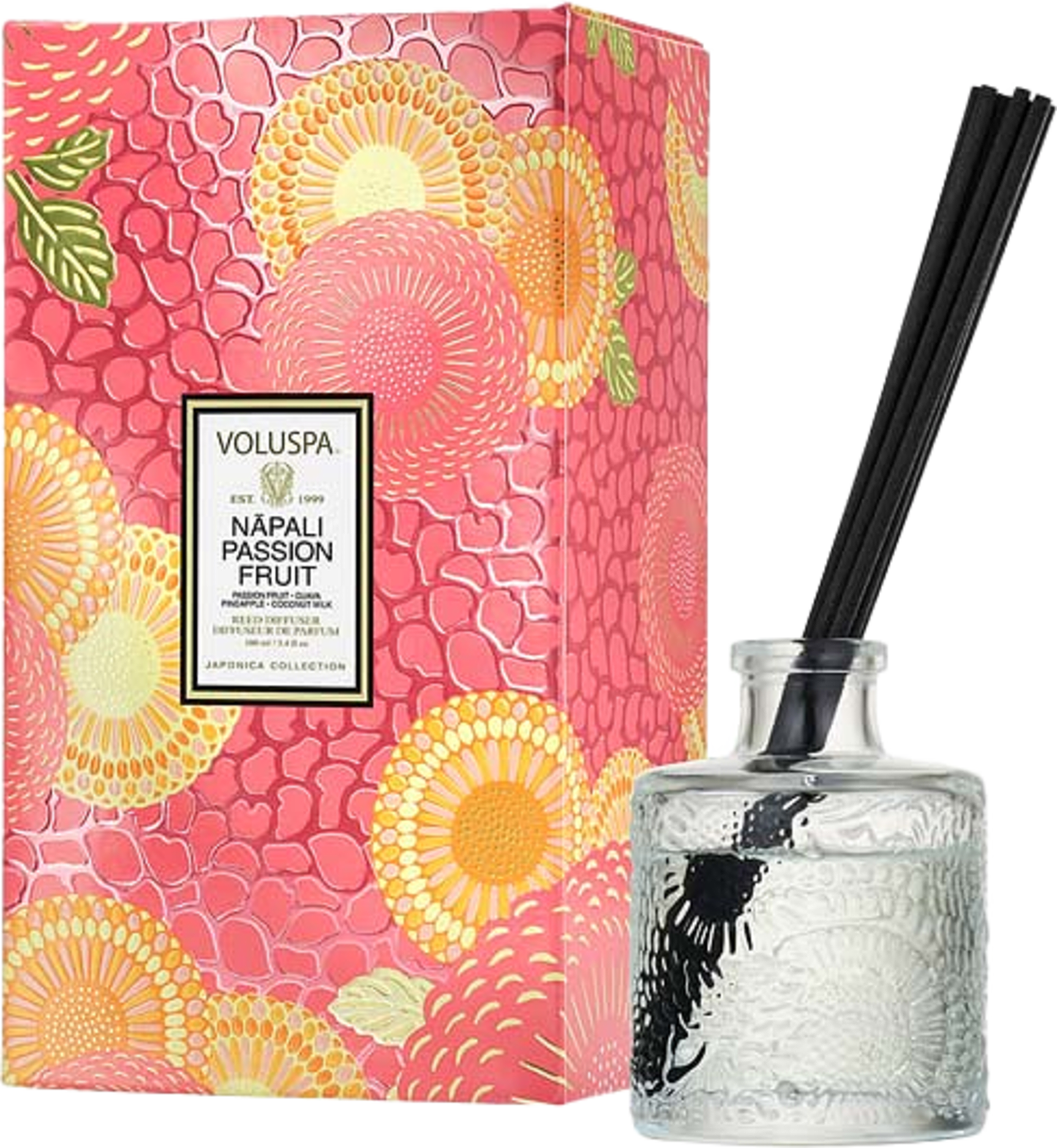 Nãpali Passion Fruit Reed Diffuser, från Voluspa. Klicka för att öppna bilden i stort format