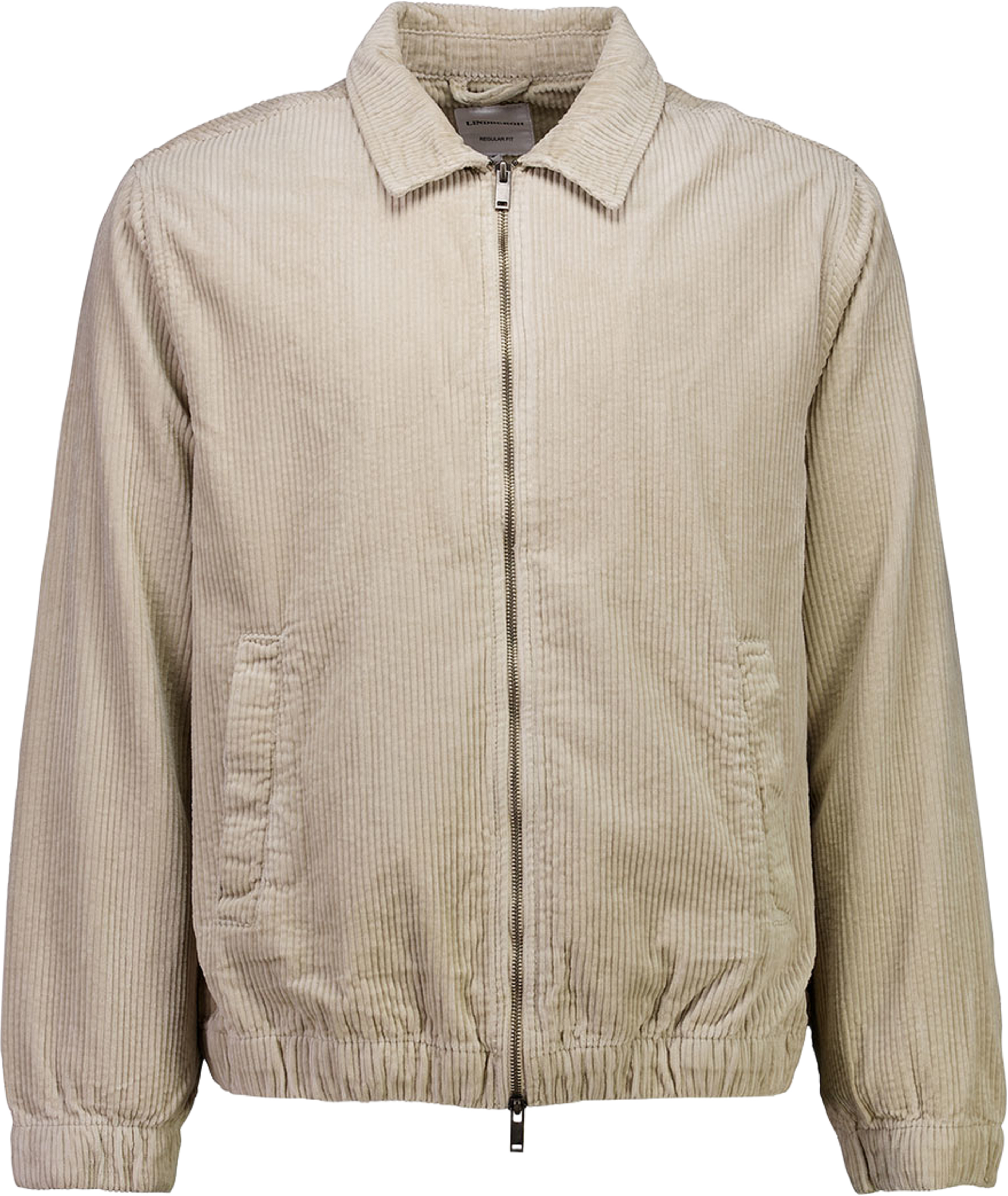 Lindbergh Corduroy zip Jacket, från Lindbergh, i färgen Lt Stone. Klicka för att öppna bilden i stort format