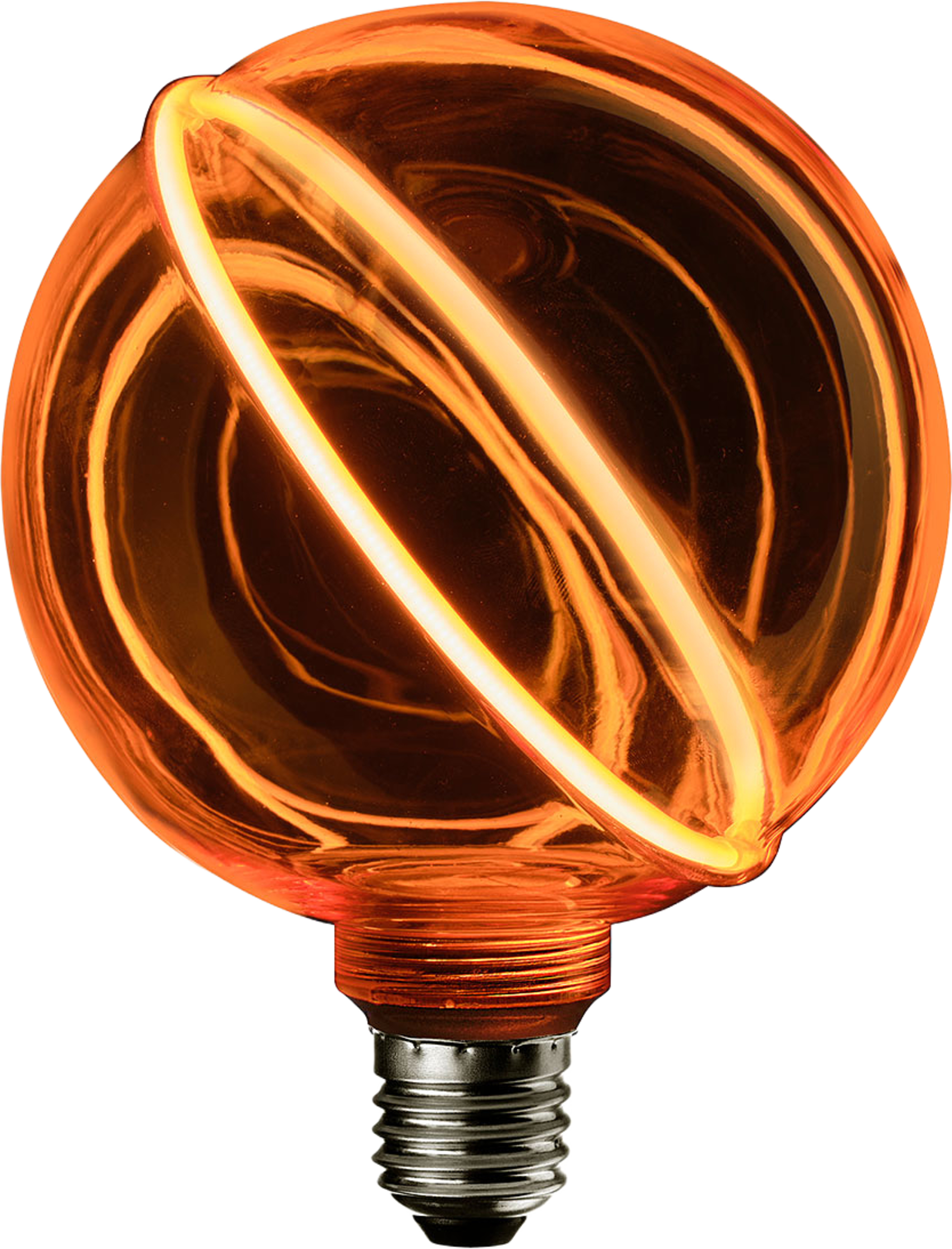 O-LED diagonal gold glob, från Unison, i färgen Klar. Klicka för att öppna bilden i stort format