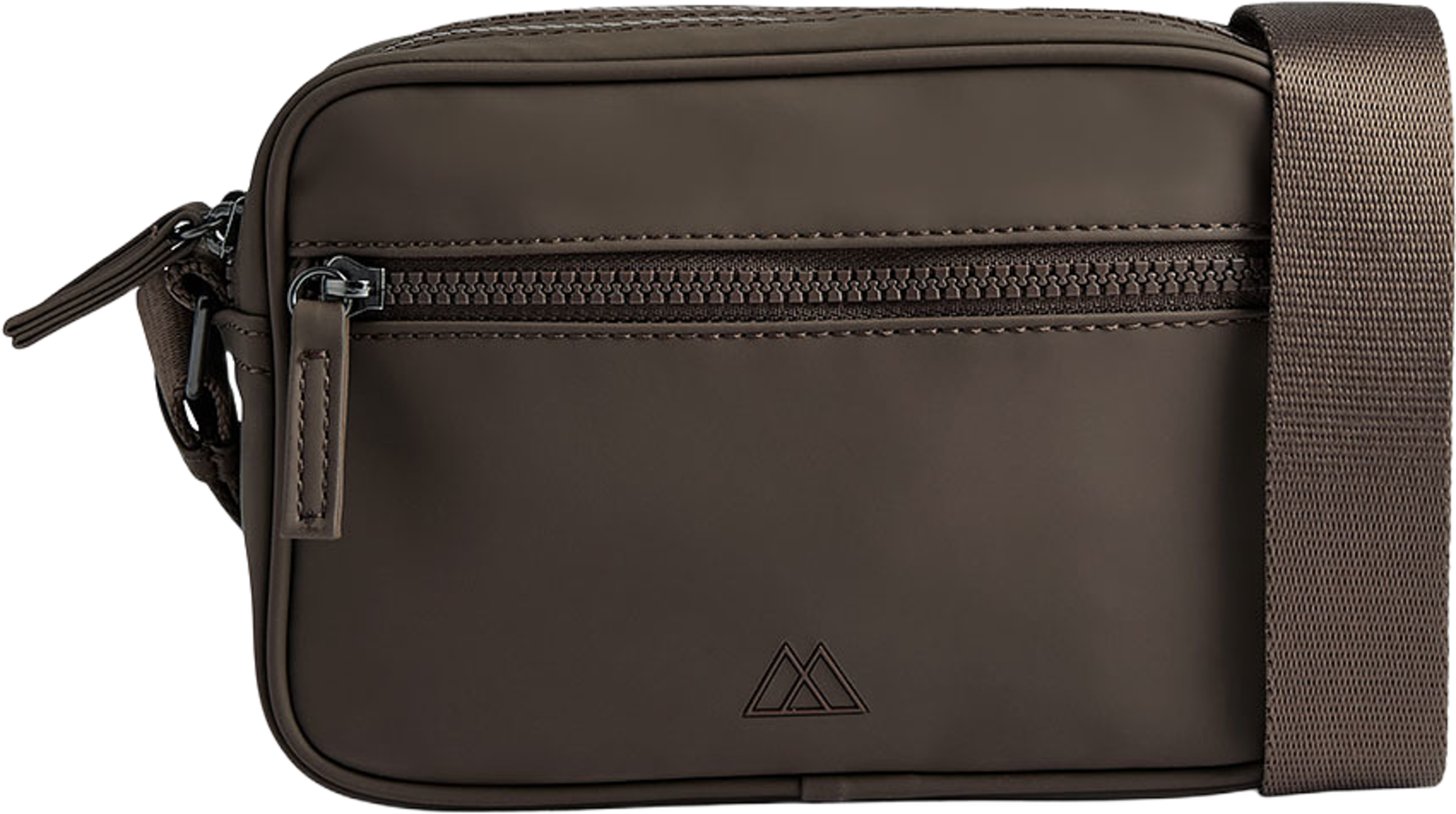 Block Crossbody Bag Rubber, från Markberg, i färgen Major Brown. Klicka för att öppna bilden i stort format