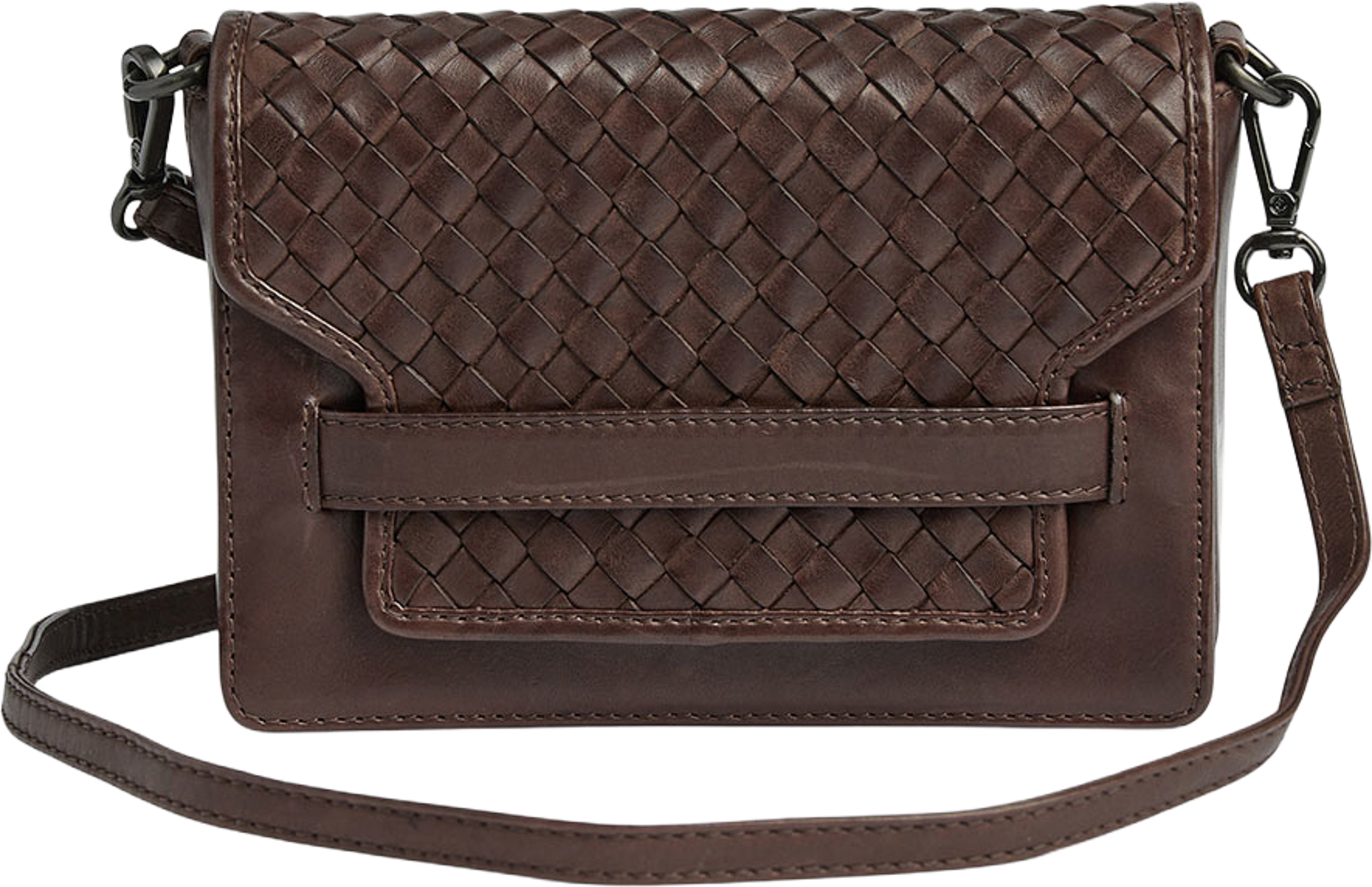 Vanya Crossbodu Bag Weave, från Markberg, i färgen Dark Brown. Klicka för att öppna bilden i stort format