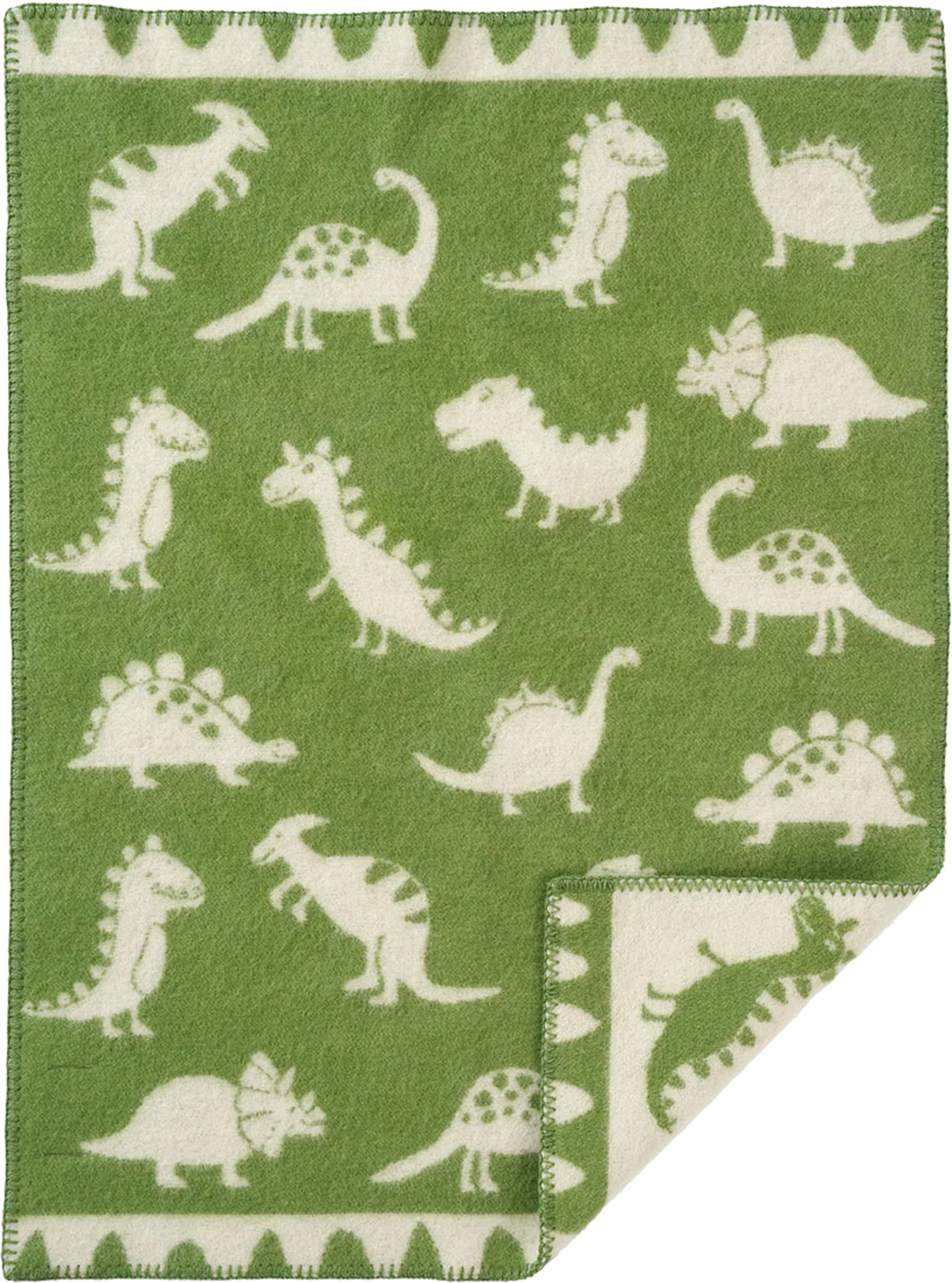 Lammullsfilt Dino 65x90 cm Grön, från Klippan, i färgen Green. Klicka för att öppna bilden i stort format