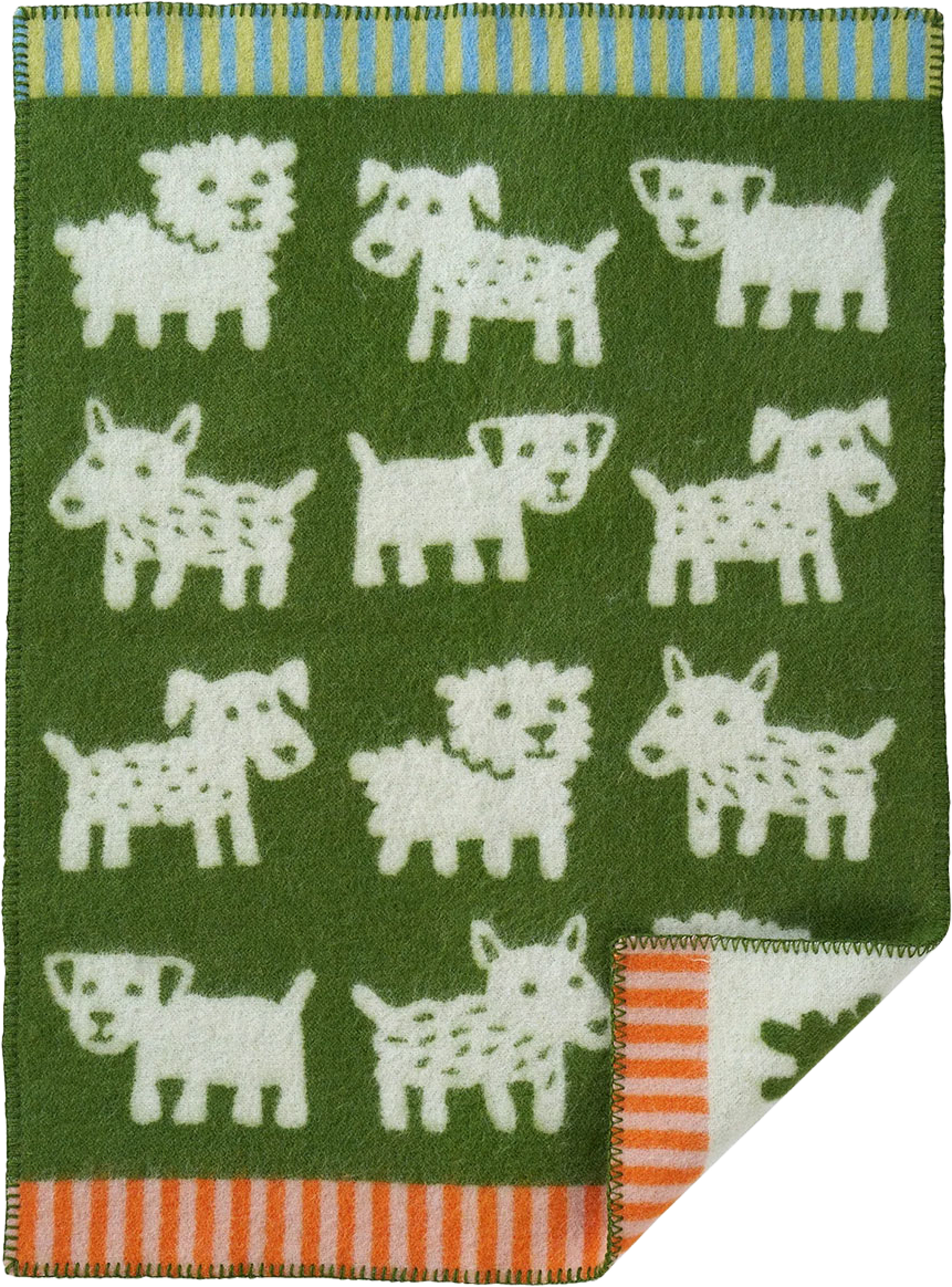 Lammullsfilt Voff 65x90 cm Grön, från Klippan, i färgen Green. Klicka för att öppna bilden i stort format