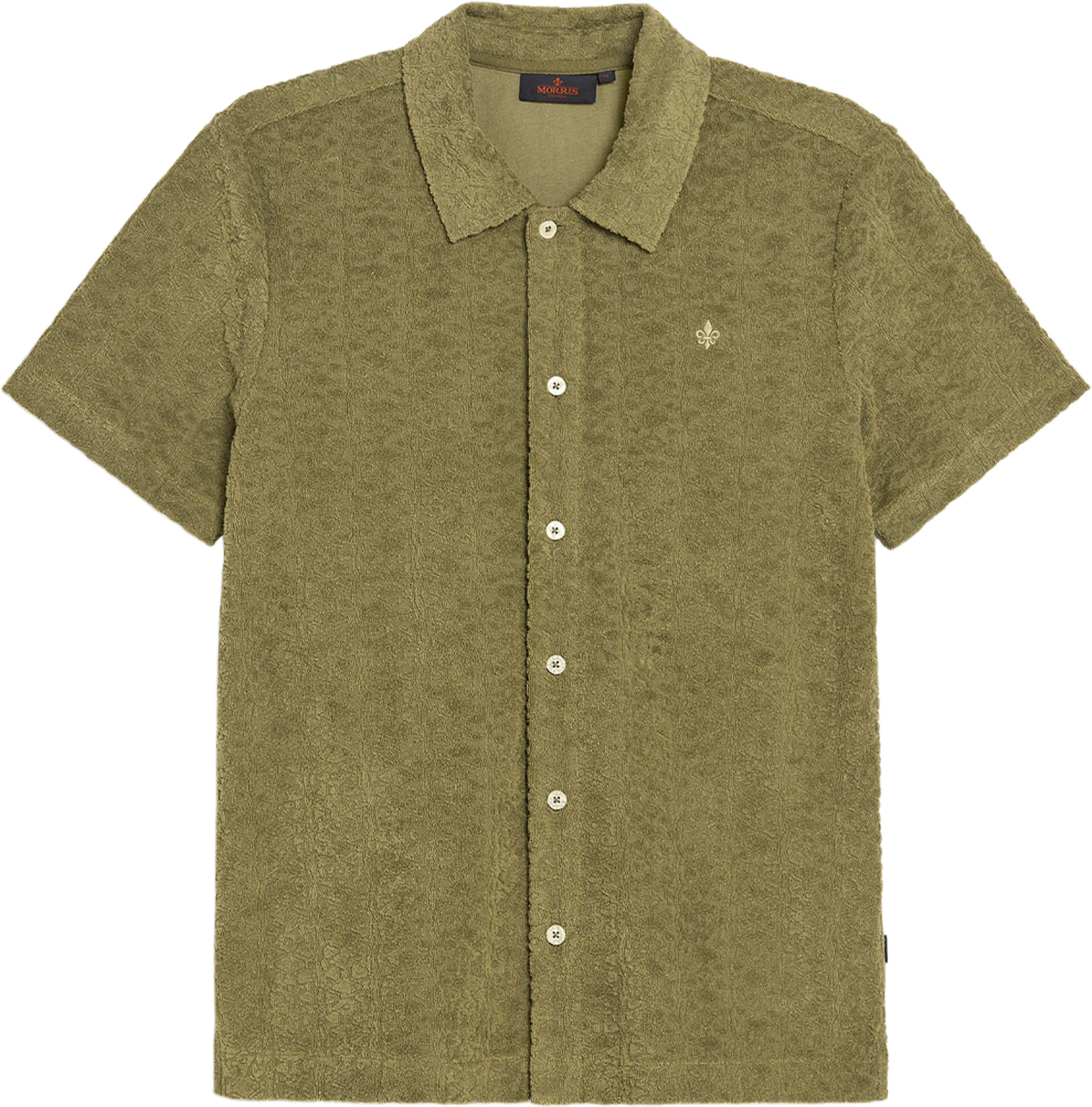 Shellby Terry Shirt, från Morris, i färgen Olive. Klicka för att öppna bilden i stort format