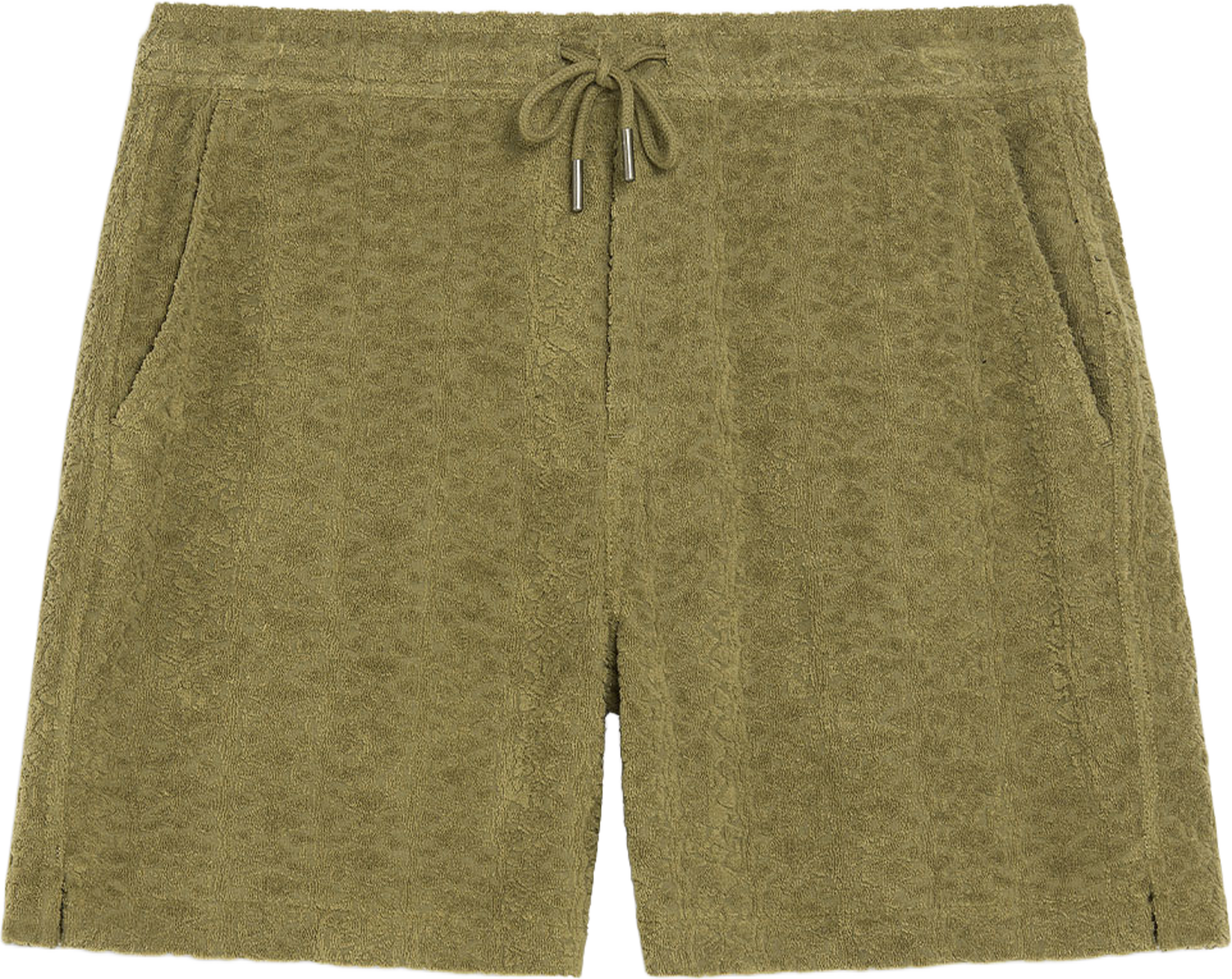 Shellby Terry Shorts, från Morris, i färgen Olive. Klicka för att öppna bilden i stort format