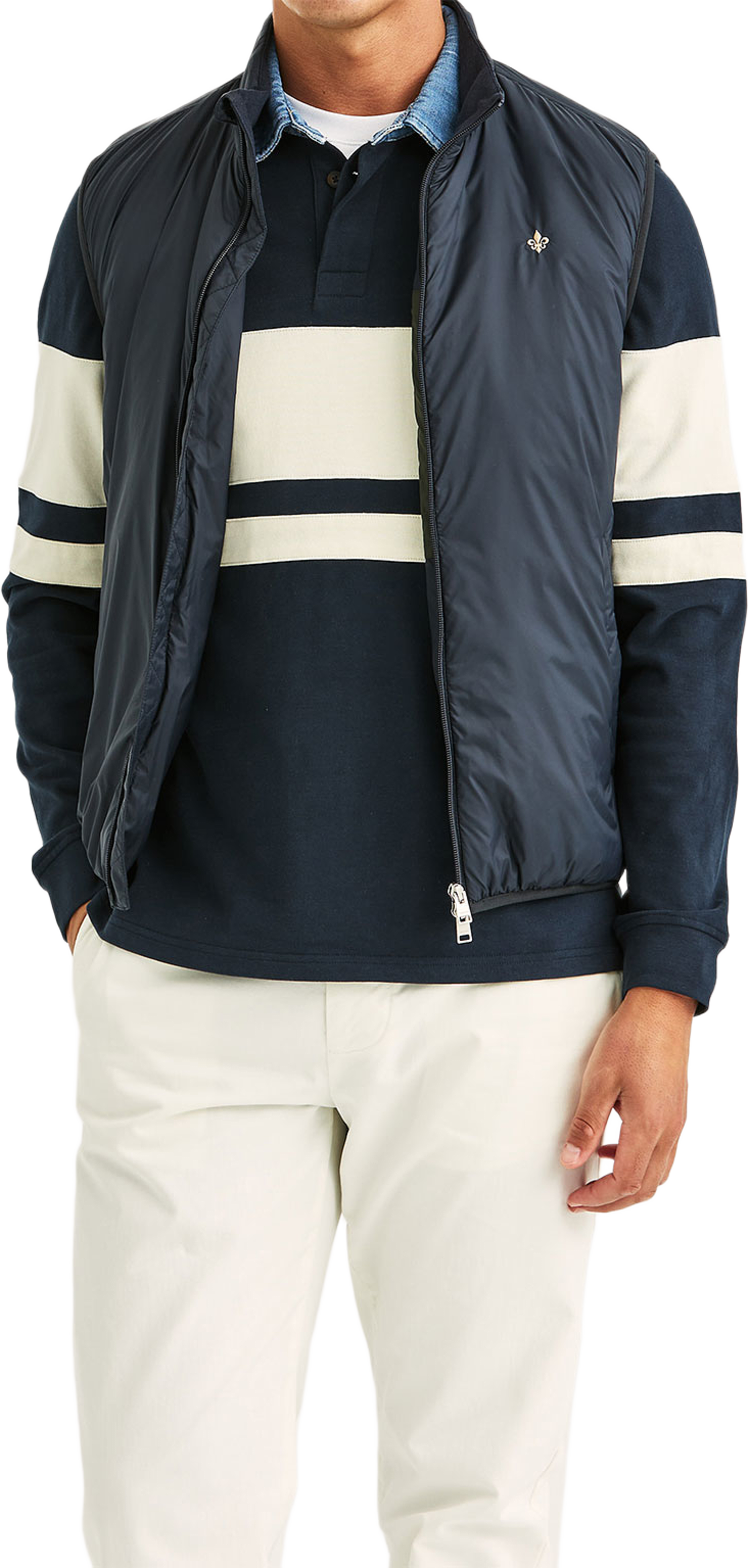 Bradley Padded Vest, från Morris, i färgen Blue. Klicka för att öppna bilden i stort format