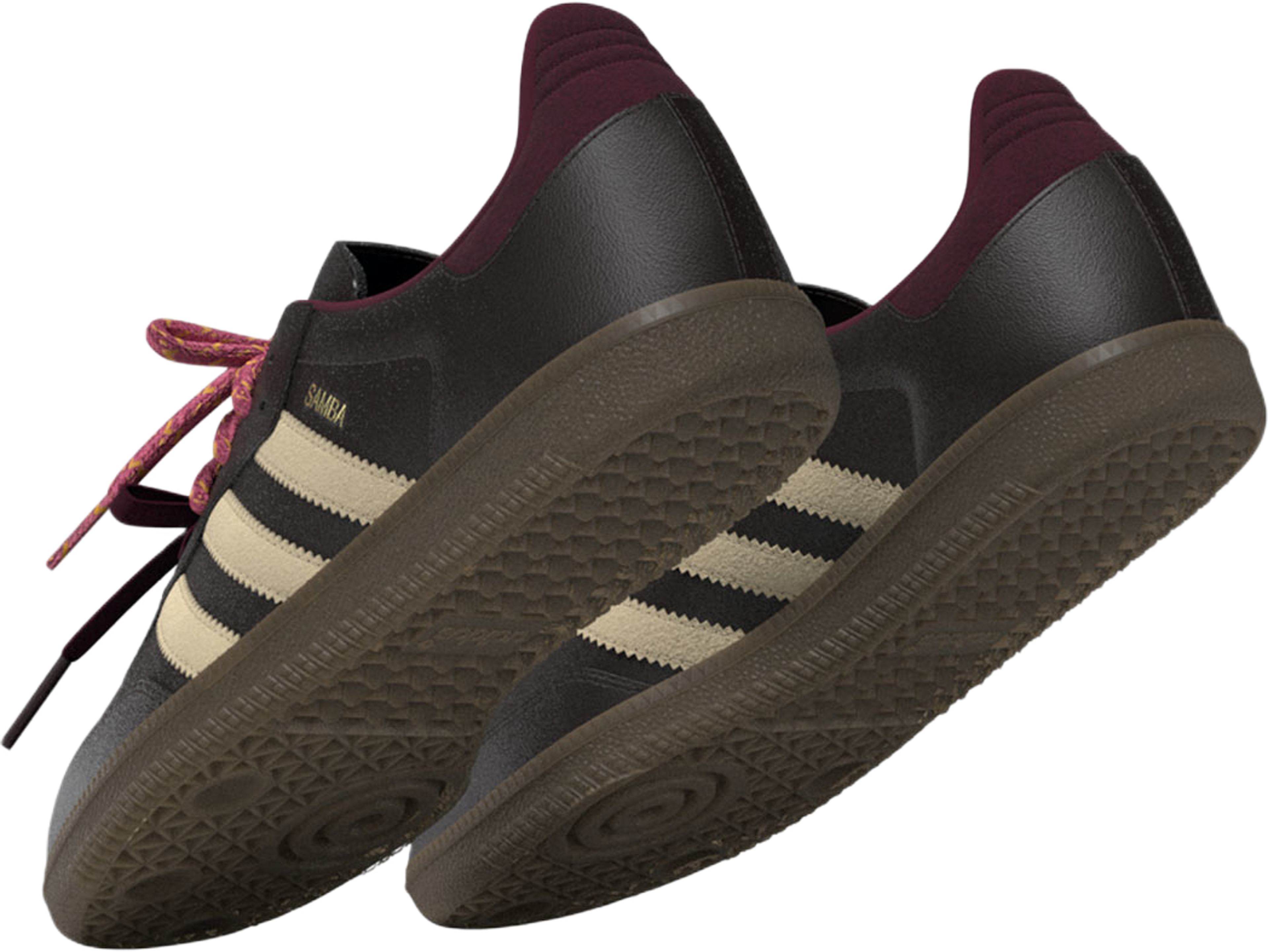 Samba OG-Sneakers, från Adidas Originals, i färgen Brown/Warvan/Maroon. Klicka för att öppna bilden i stort format