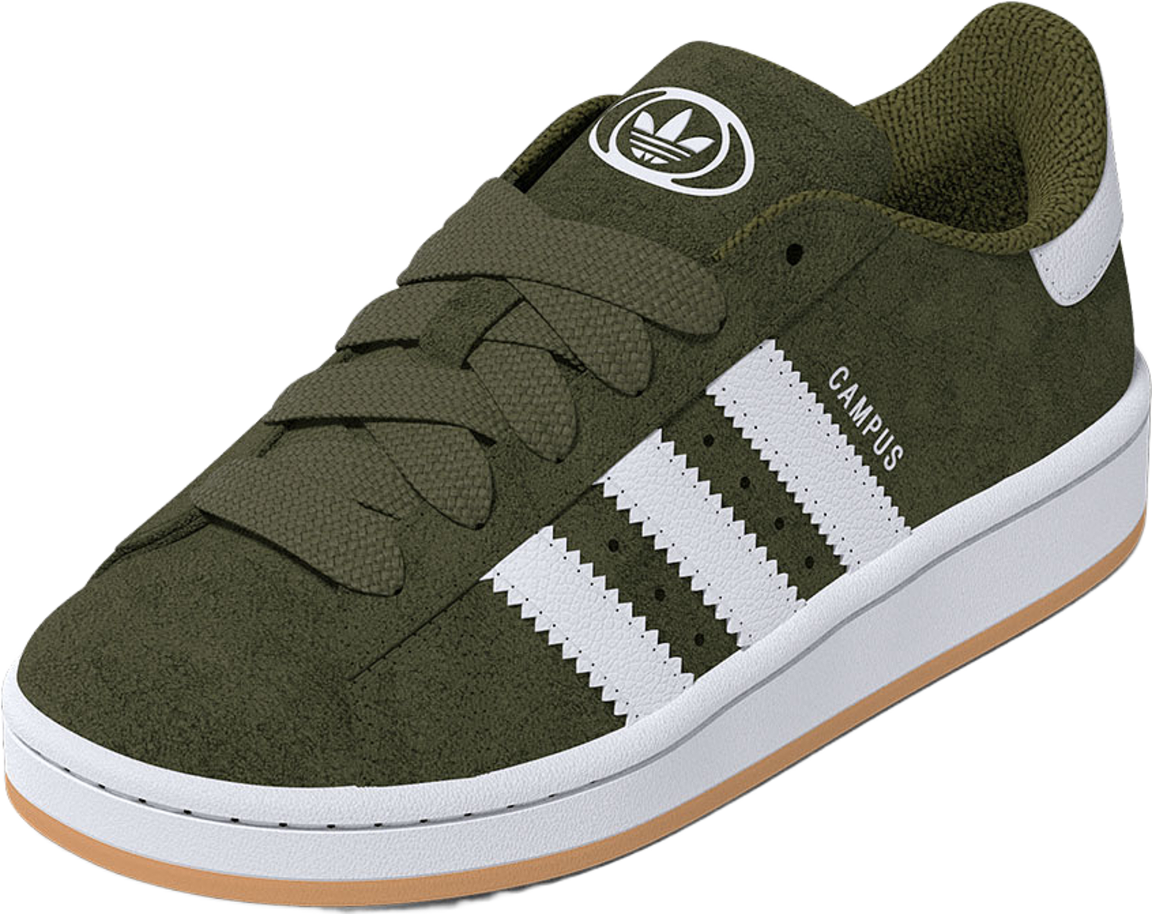 Sneaker CAMPUS 00s C, från Adidas, i färgen Olistr/Ftwwht/Gum2. Klicka för att öppna bilden i stort format