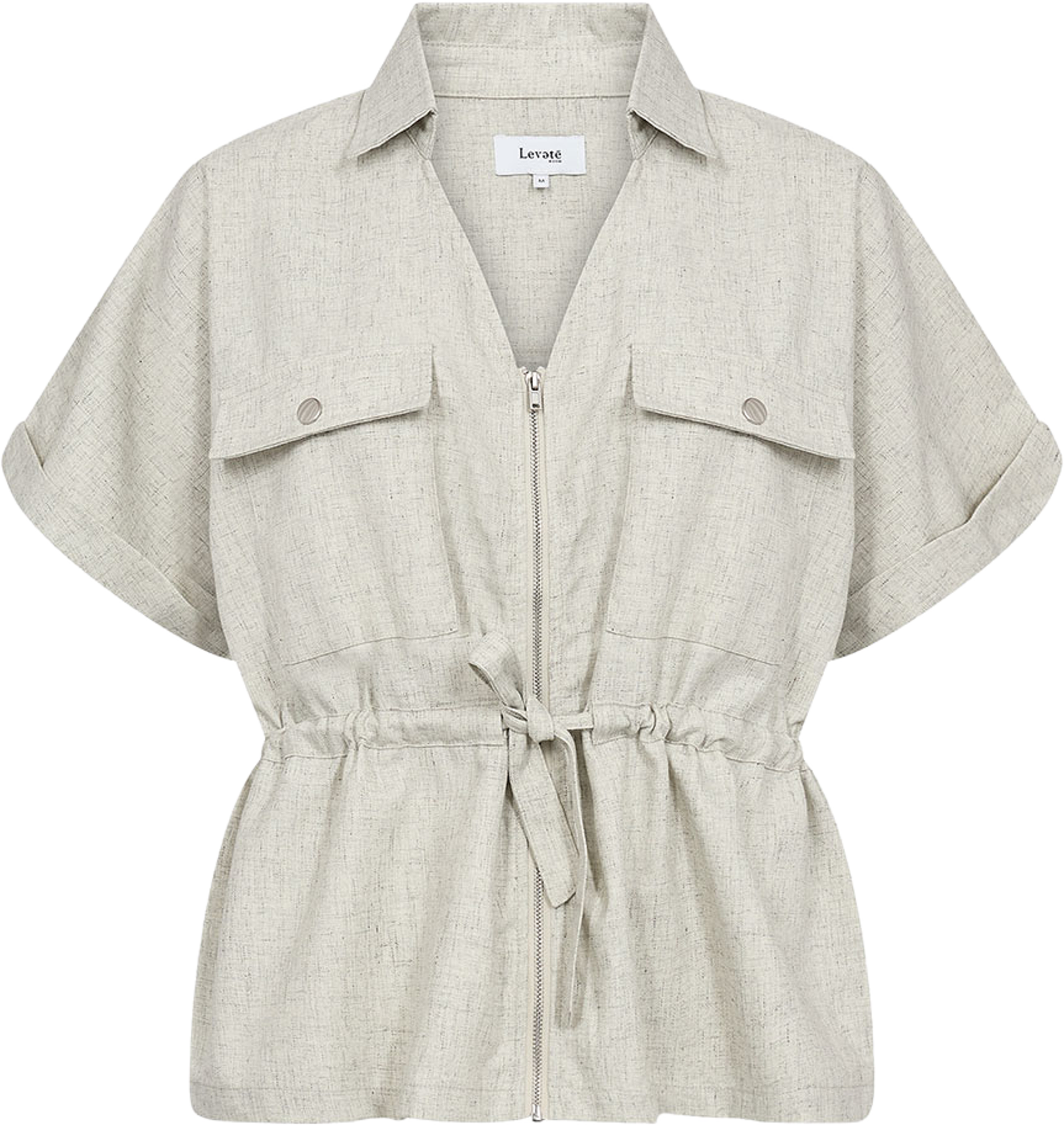 Porter 2 Blouse, från Leveté Room, i färgen Island Fossil Combi. Klicka för att öppna bilden i stort format