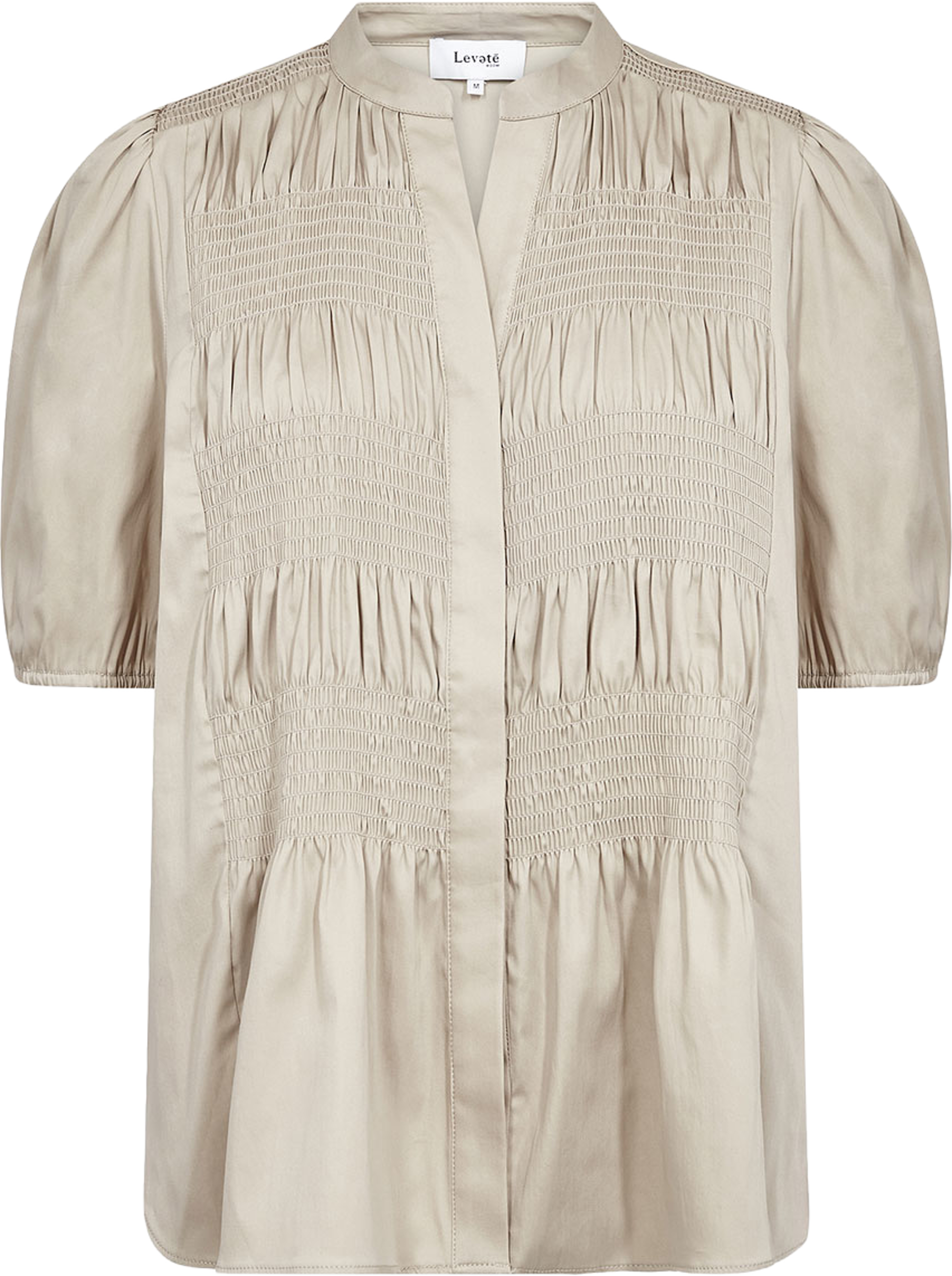 Isla Solid 137 Shirt, från Leveté Room, i färgen Island Fossil. Klicka för att öppna bilden i stort format