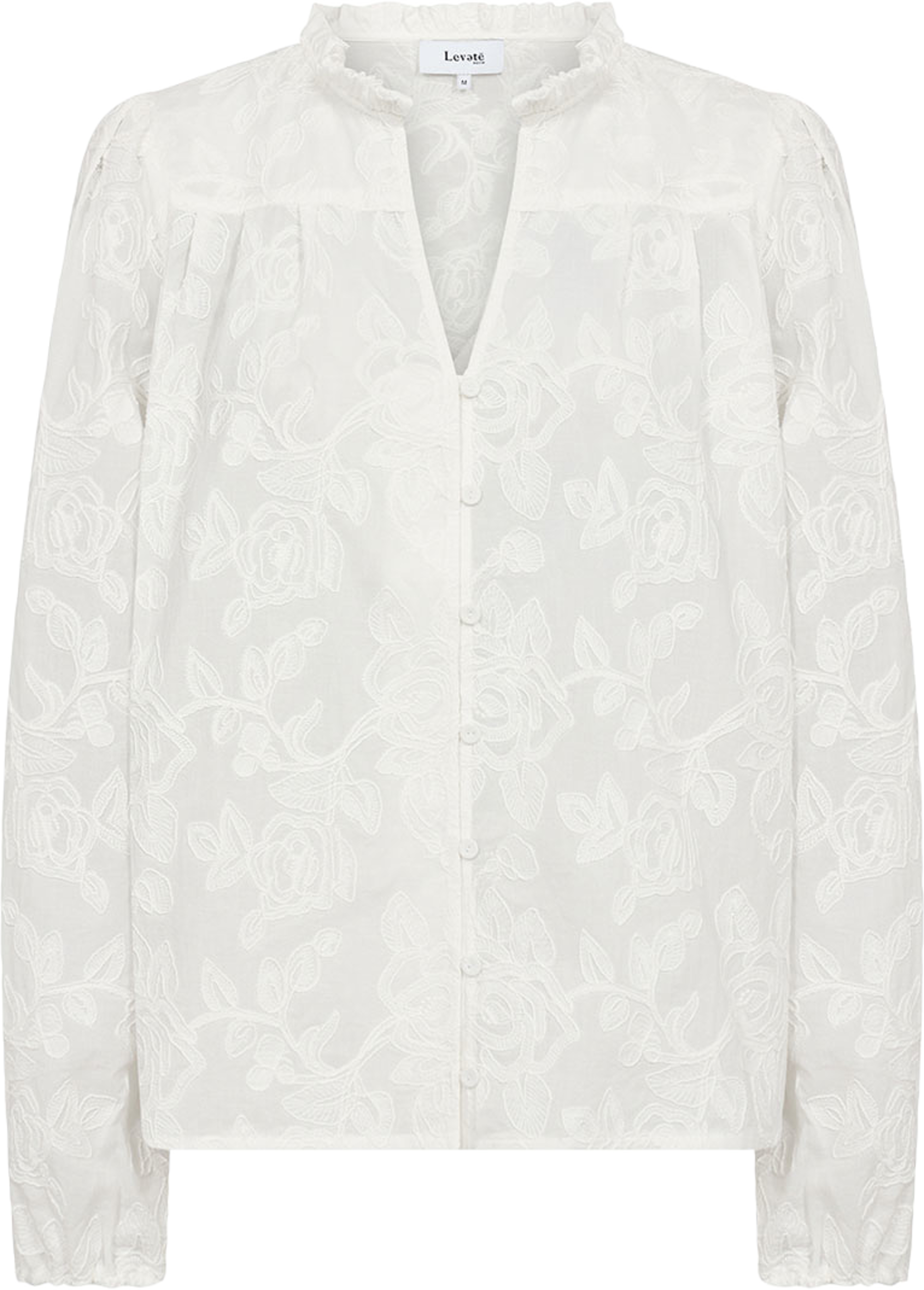 Pollie 2 Blouse, från Leveté Room, i färgen Star White. Klicka för att öppna bilden i stort format