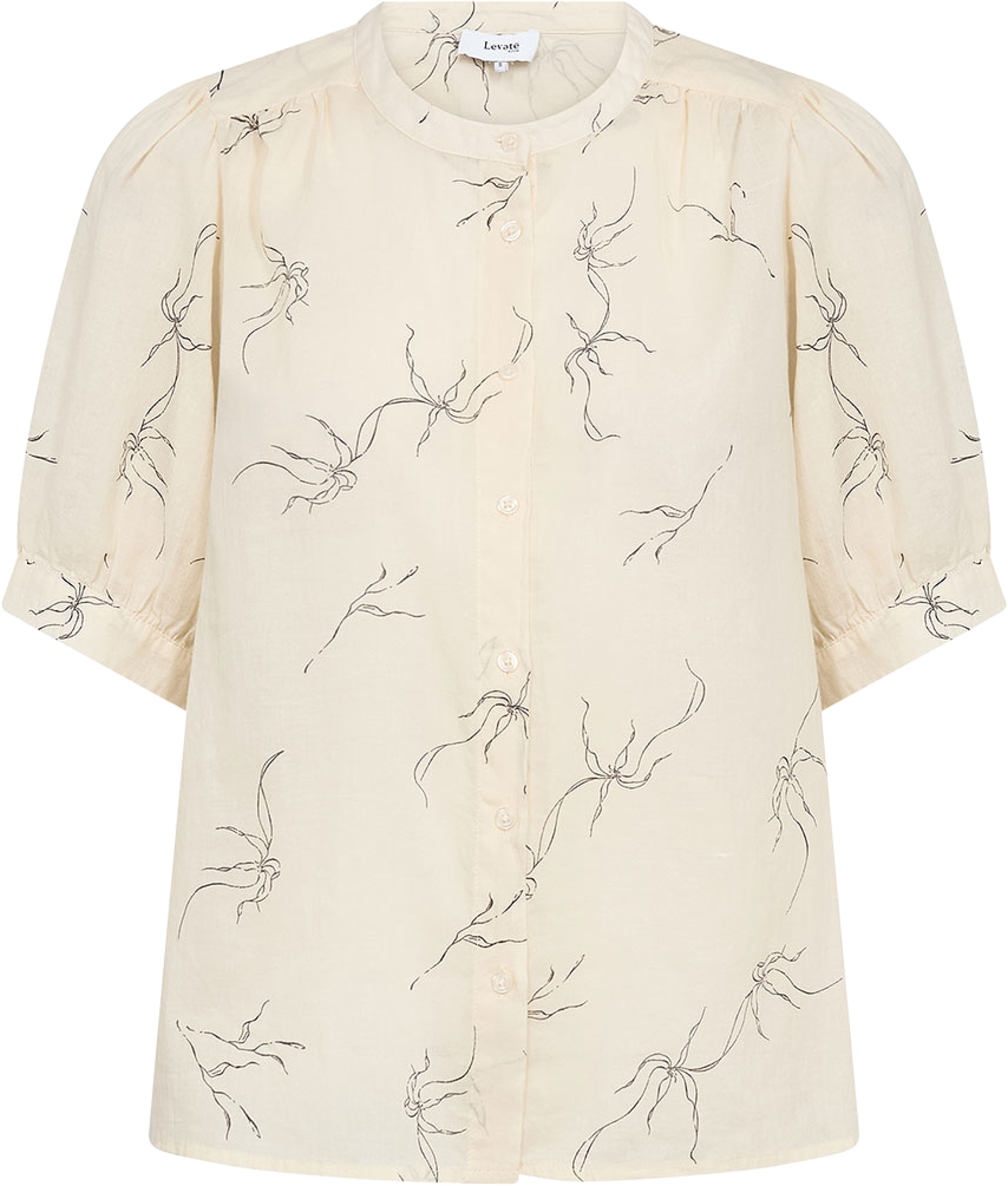 Portia 1 Shirt, från Leveté Room, i färgen Turtledove Combi. Klicka för att öppna bilden i stort format