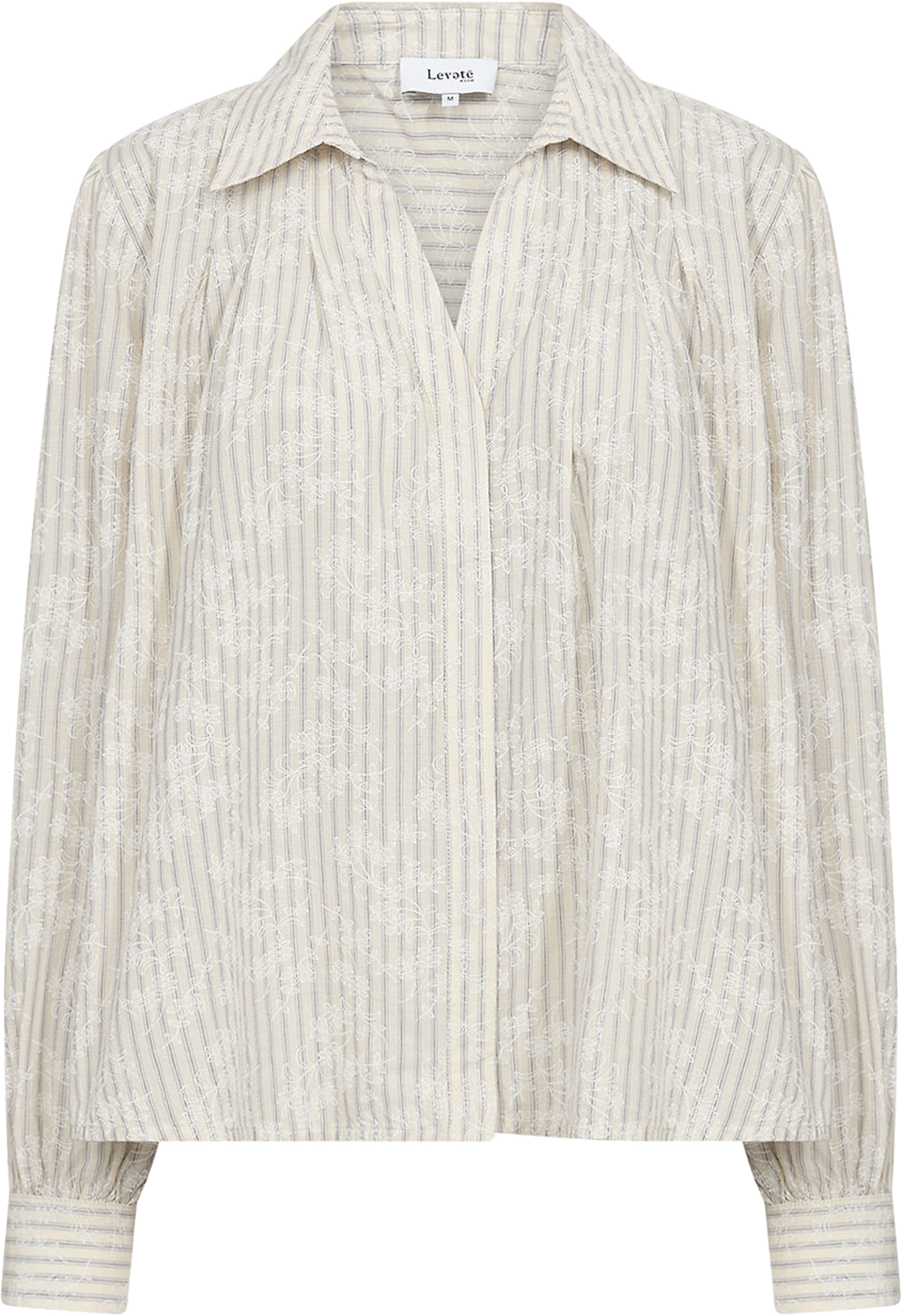 Percy 1 Shirt, från Leveté Room, i färgen Turtledove Combi. Klicka för att öppna bilden i stort format